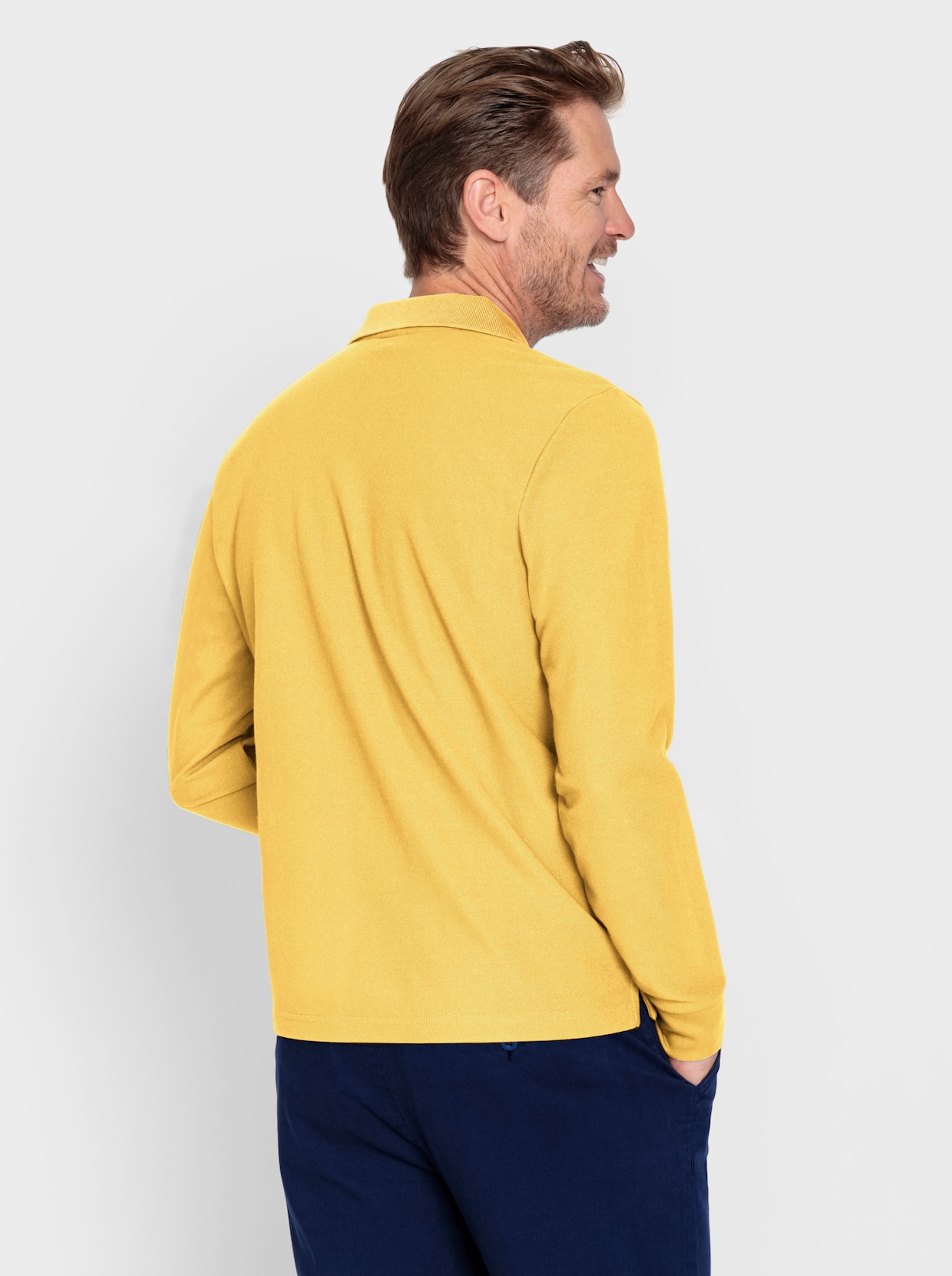 Catamaran Langarm-Poloshirt - gelb