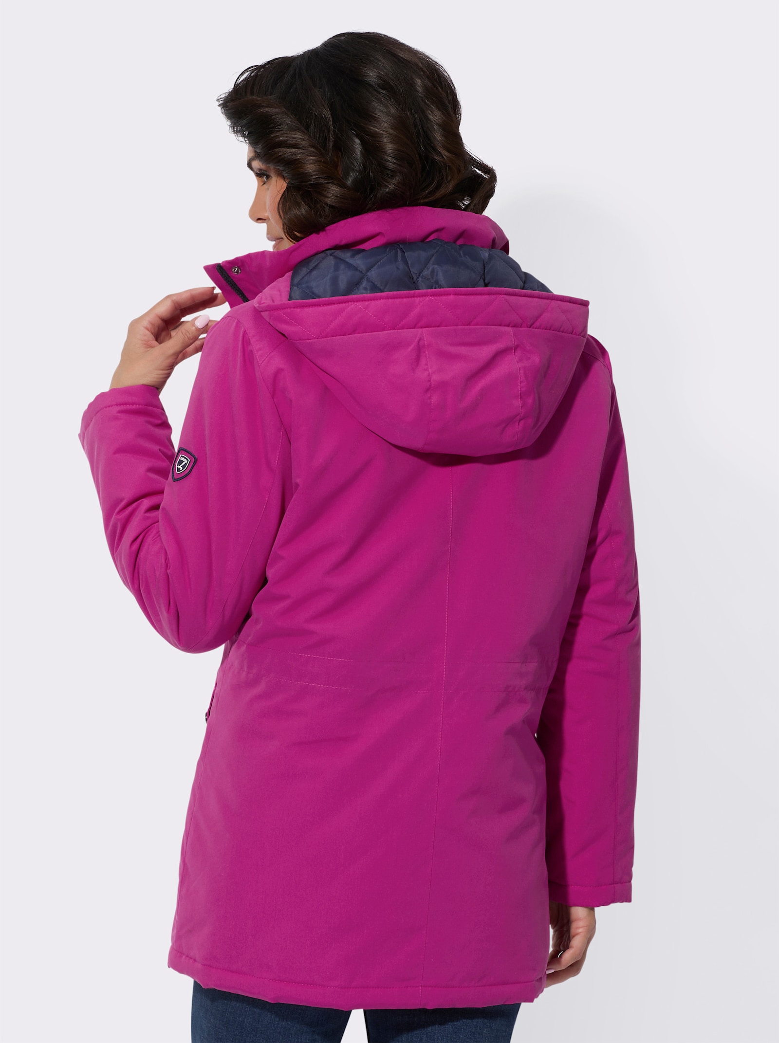 Outdoorjacke mit Stepp-Futter - magenta