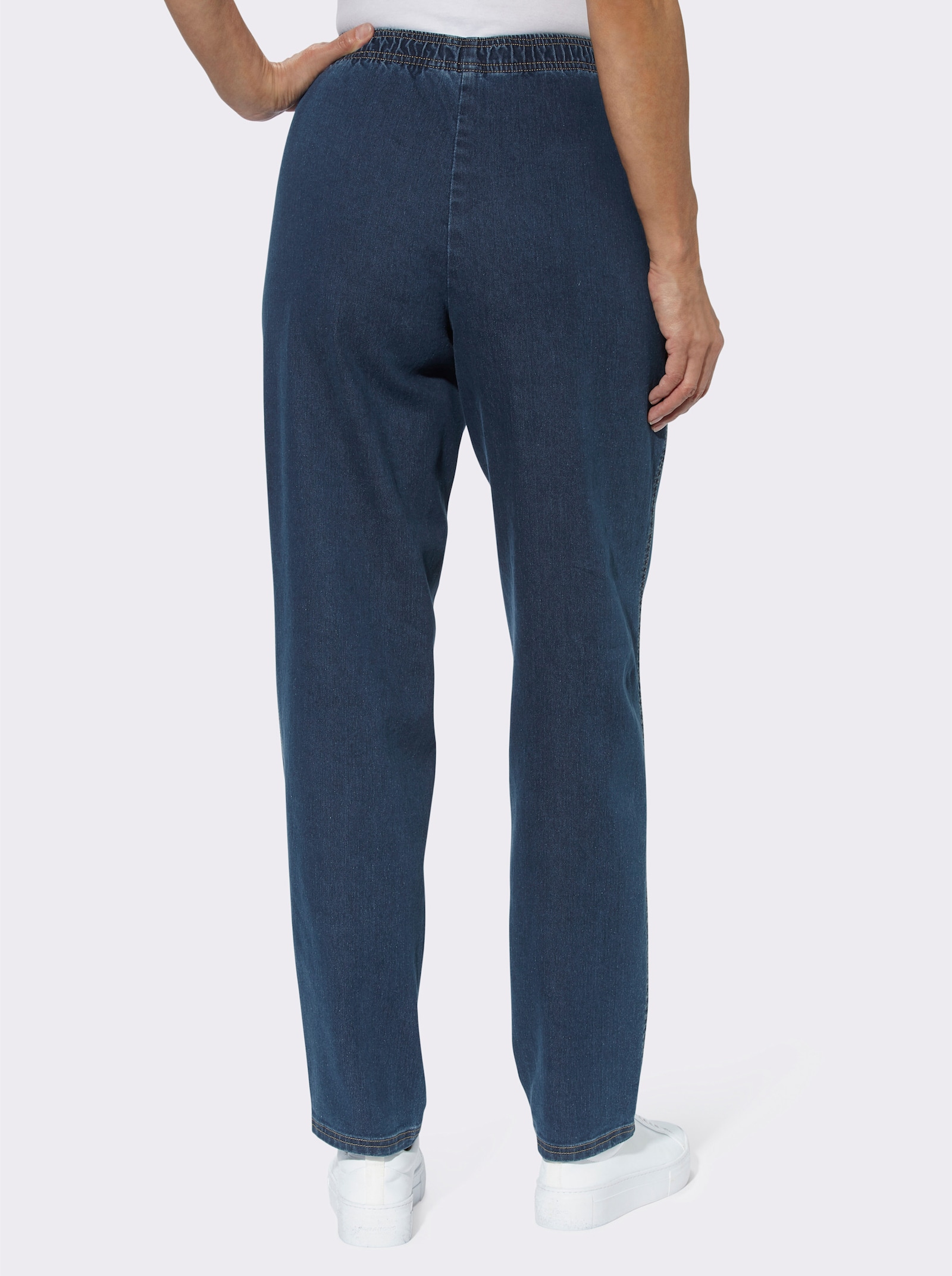 Navliekacie džínsy, streč - tmavomodrá