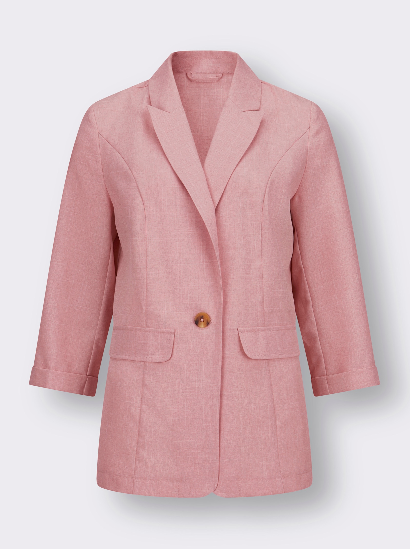 Blazer in Leinen-Optik - rosenquarz-meliert