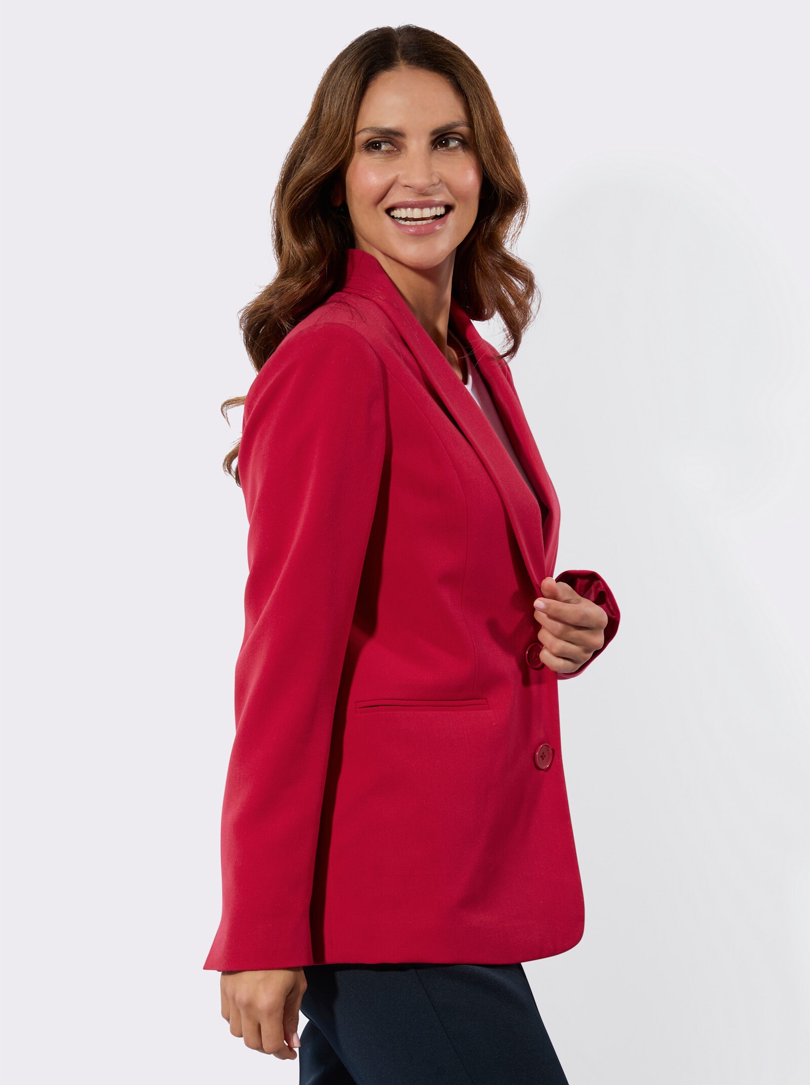 Blazer mit Schulterpolstern - rot