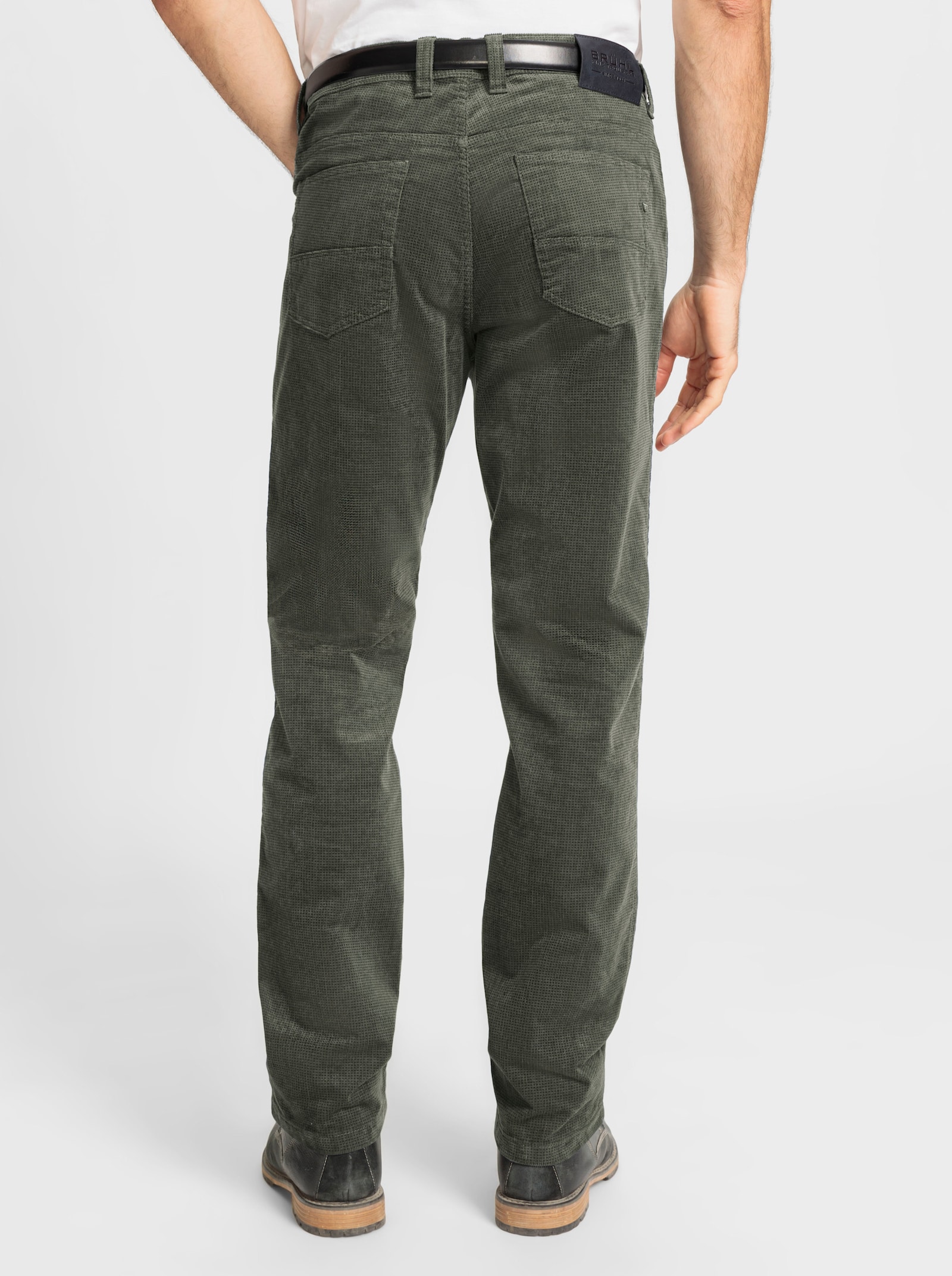 Brühl Hose - oliv-gemustert