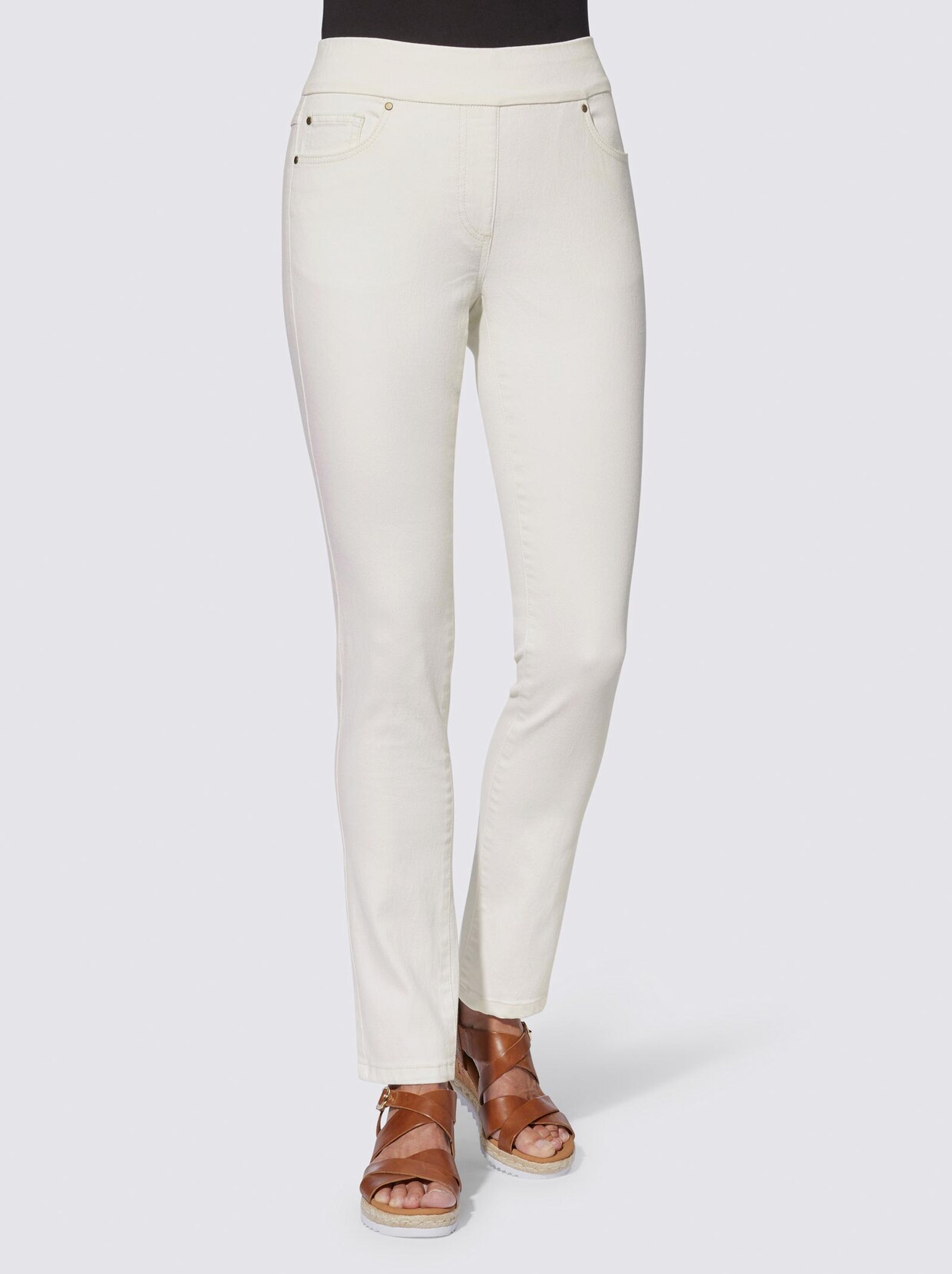 Schlupfjeans - champagner