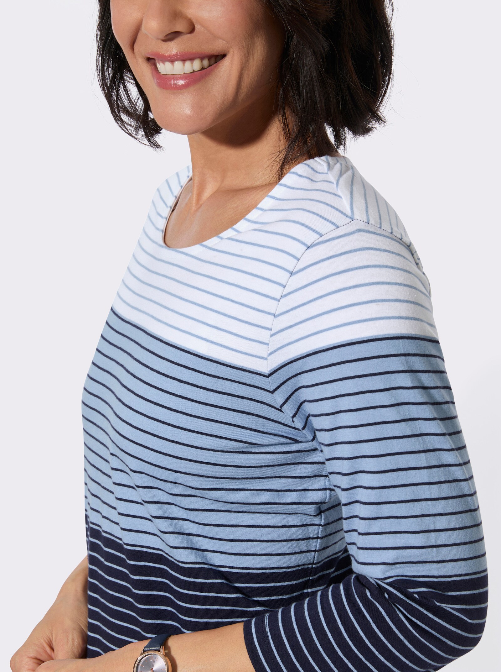 Ringelshirt - marine-ecru-geringelt