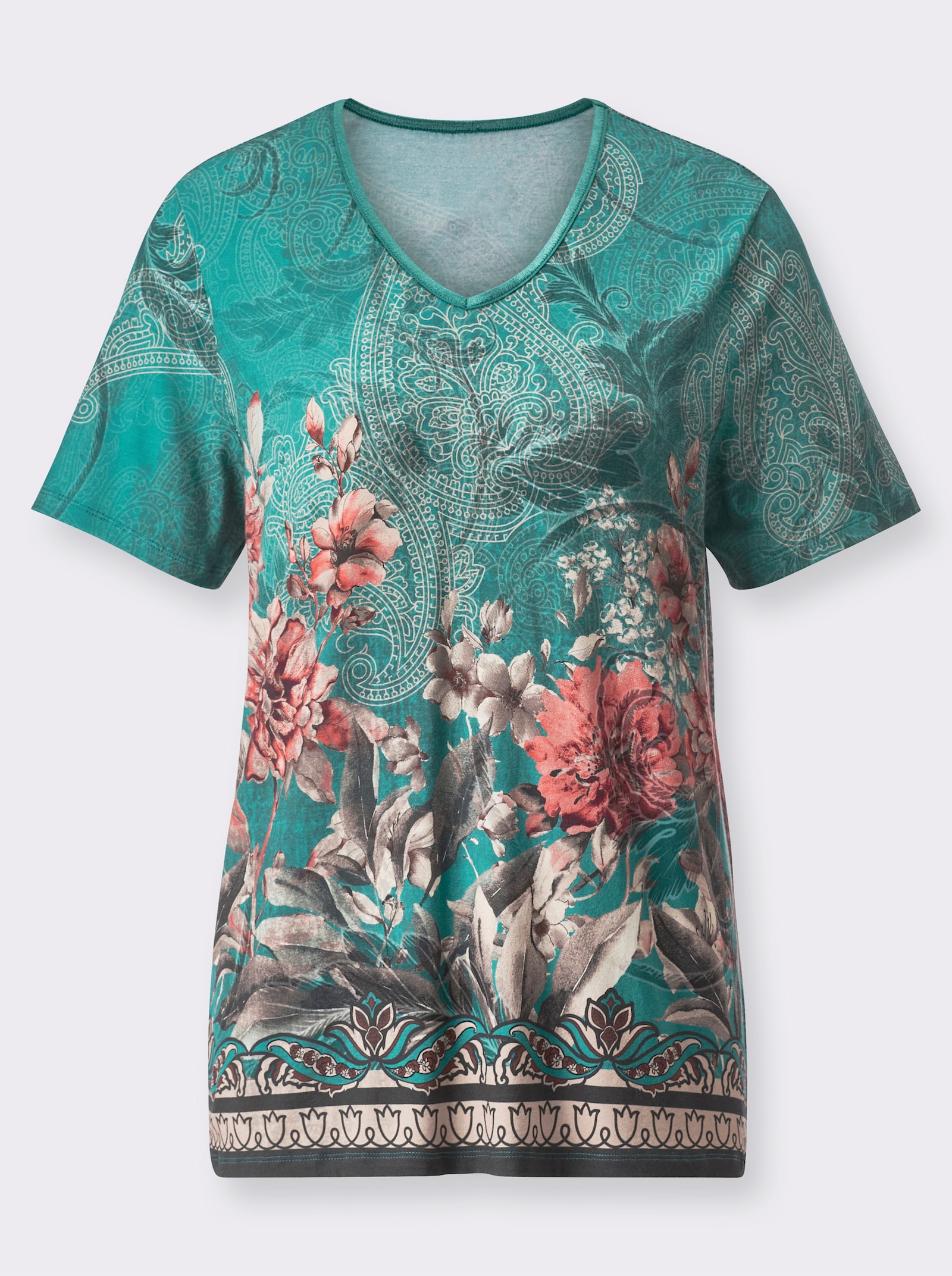 wäschepur Caprianzug mit Digital-Print - salbei-bedruckt