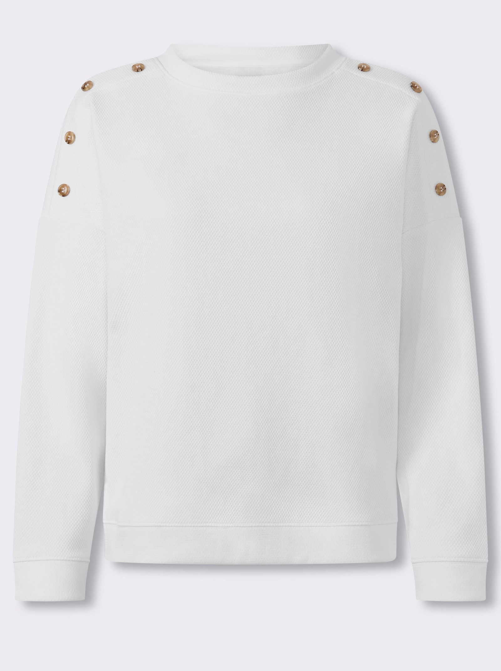 heine Langarmshirt mit Waffelstruktur - ecru