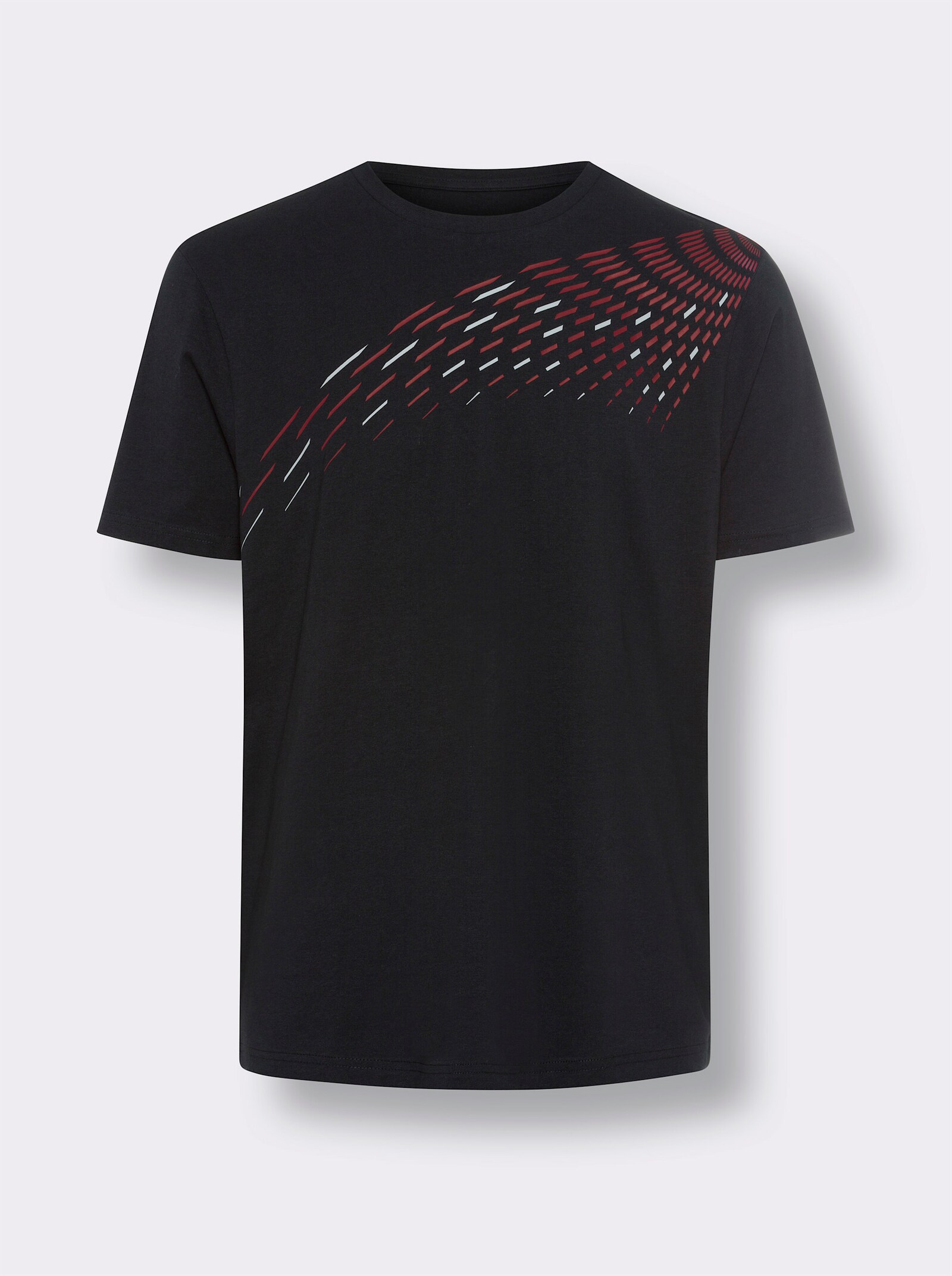 Vrijetijdsshirt van puur katoen - zwart/kers