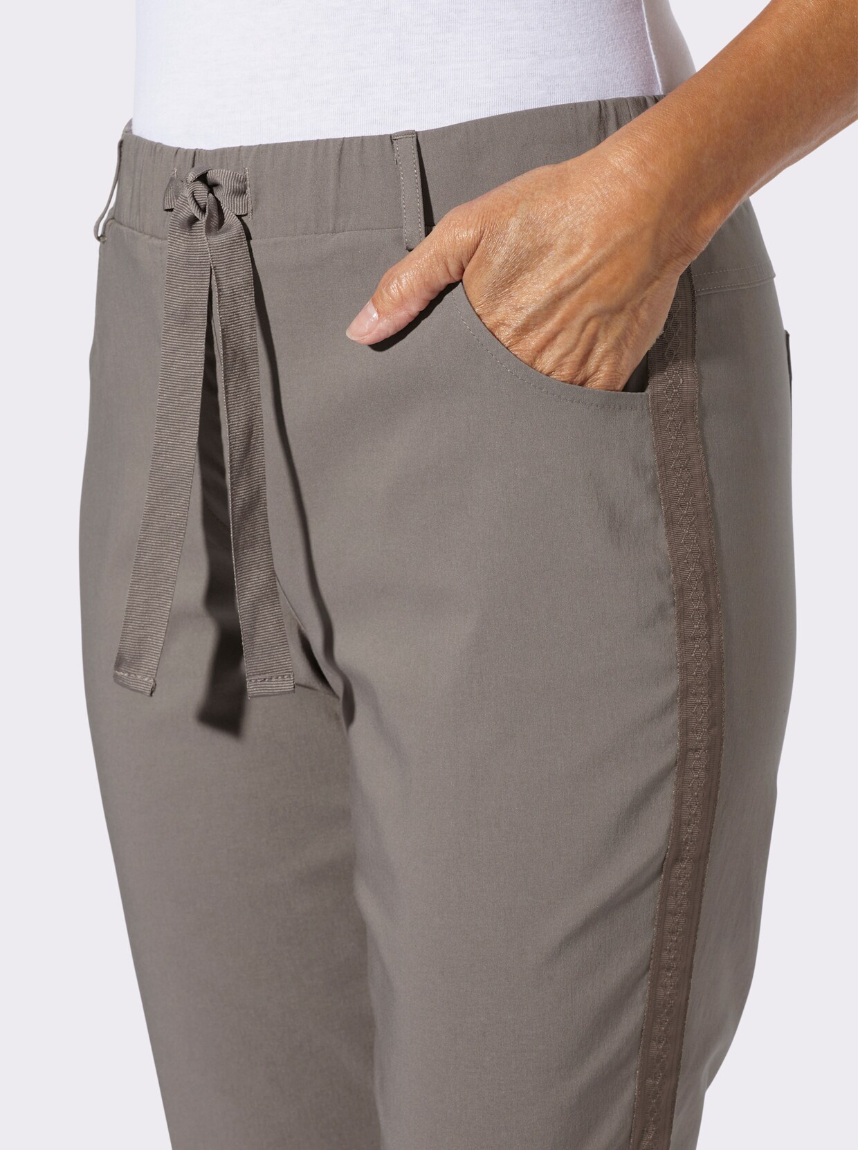 7/8-Hose - dunkeltaupe