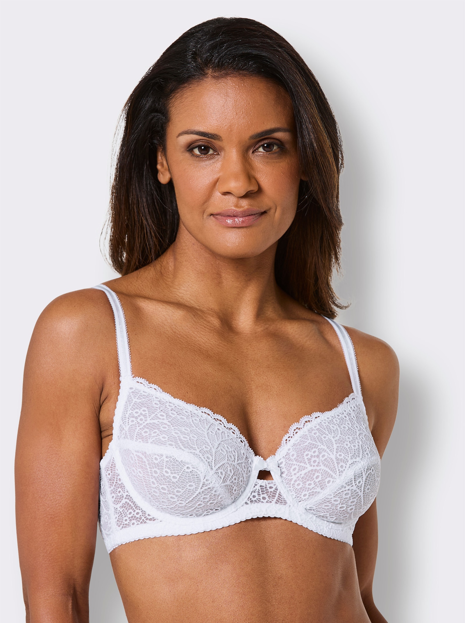 wäschepur Minimizer-BH mit Bügel mit elastischer Spitze - weiß