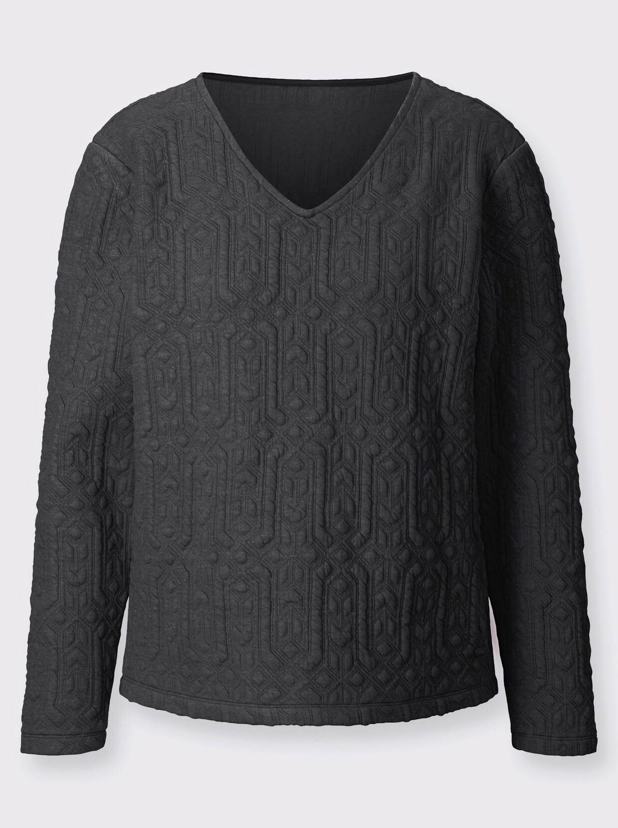 Shirt met lange mouwen - grafiet gedessineerd