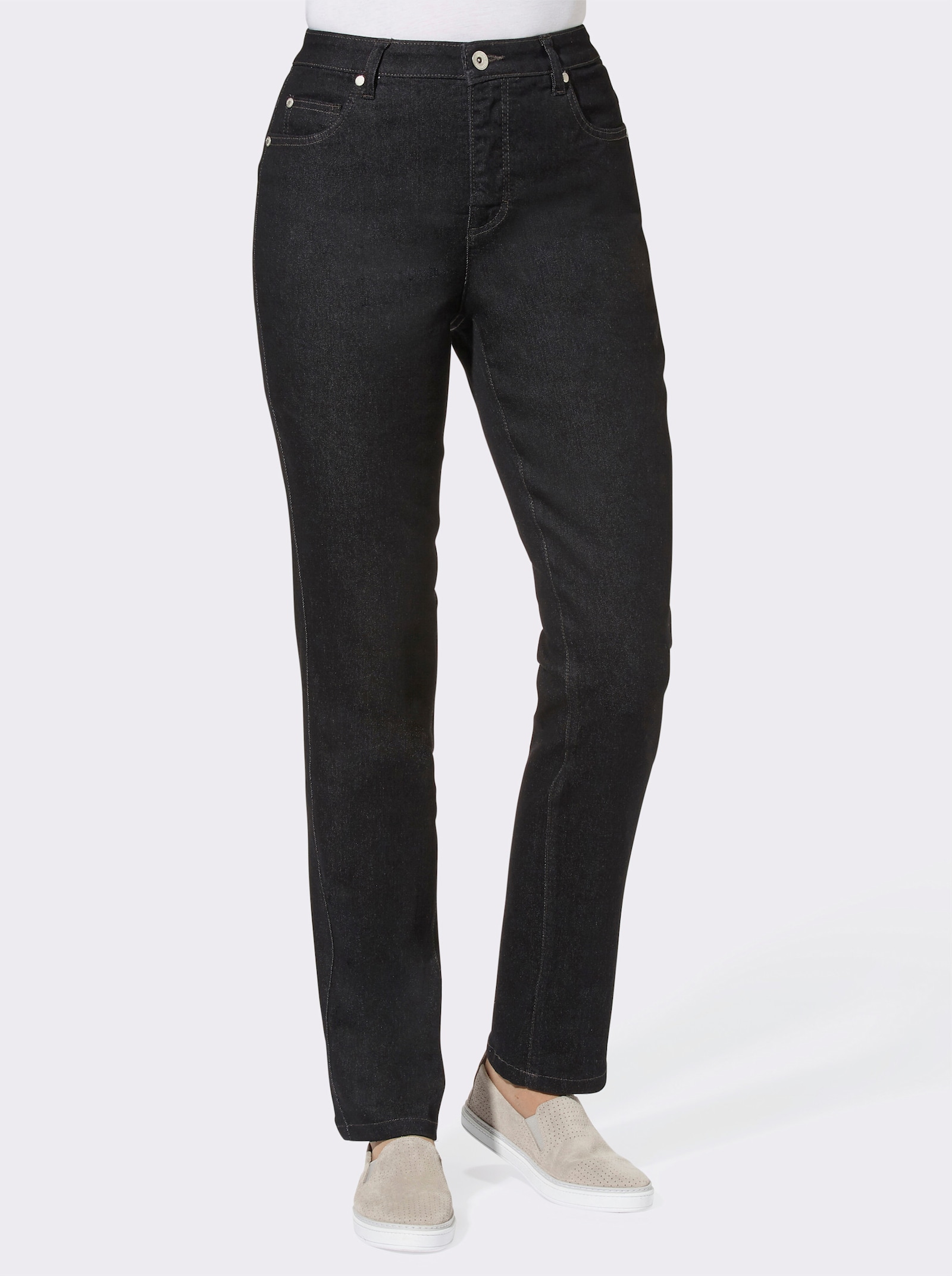 5-Pocket-Jeans , passgenau dank Stretch - schwarz
