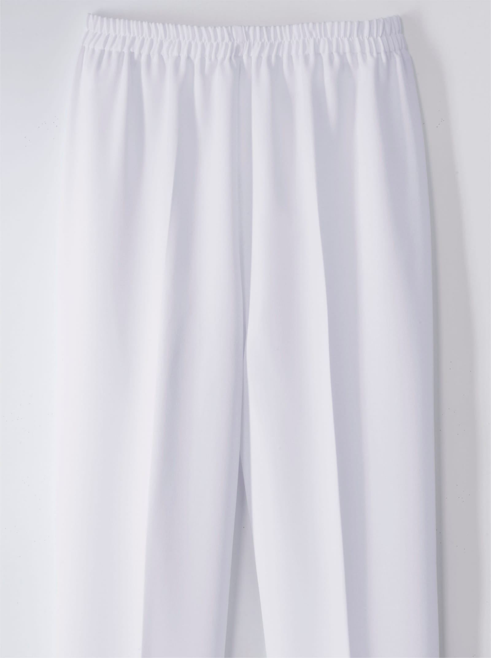 Bügelfaltenhose in Schlupfform - weiß