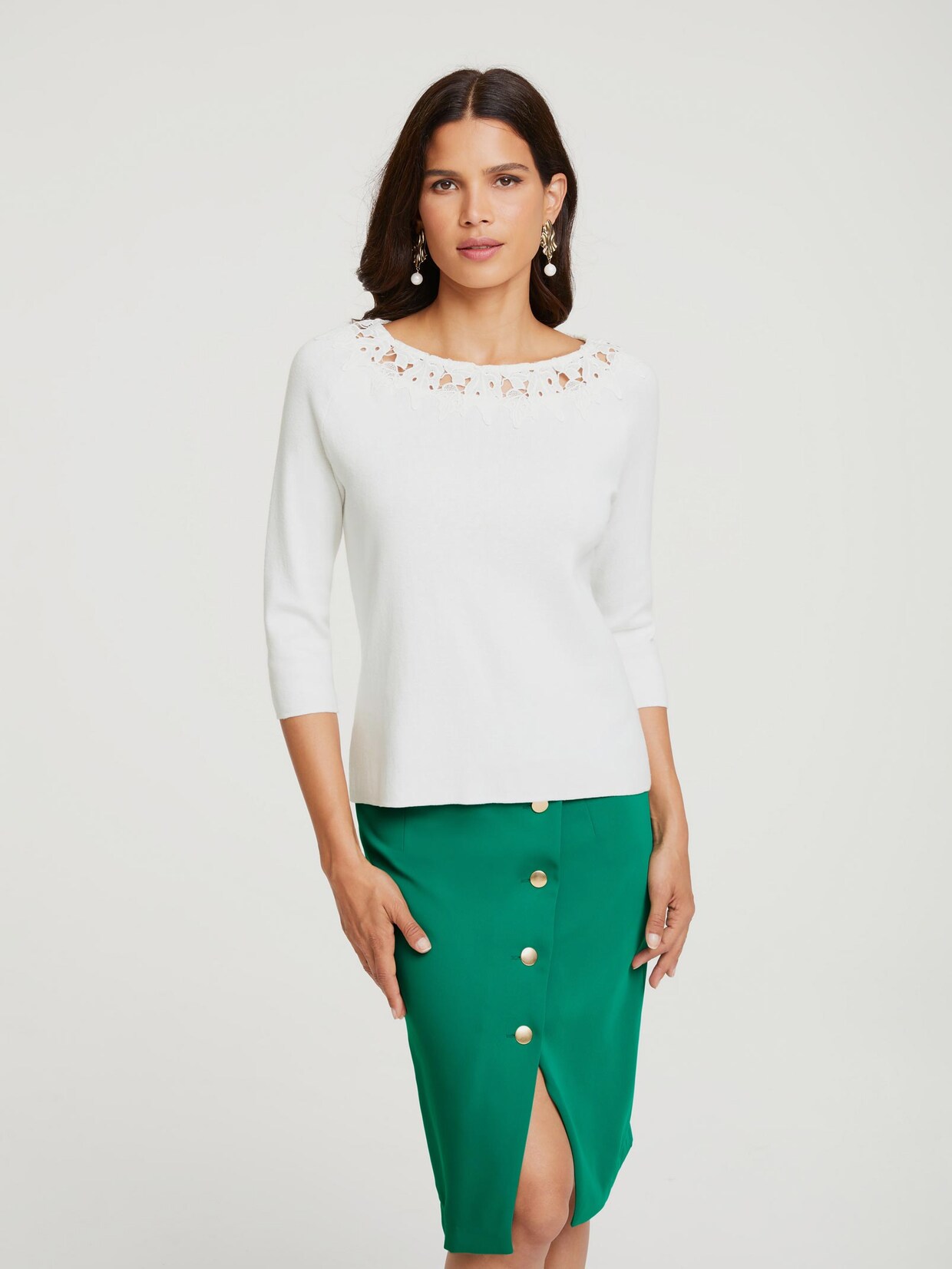 Ashley Brooke Pullover - wit