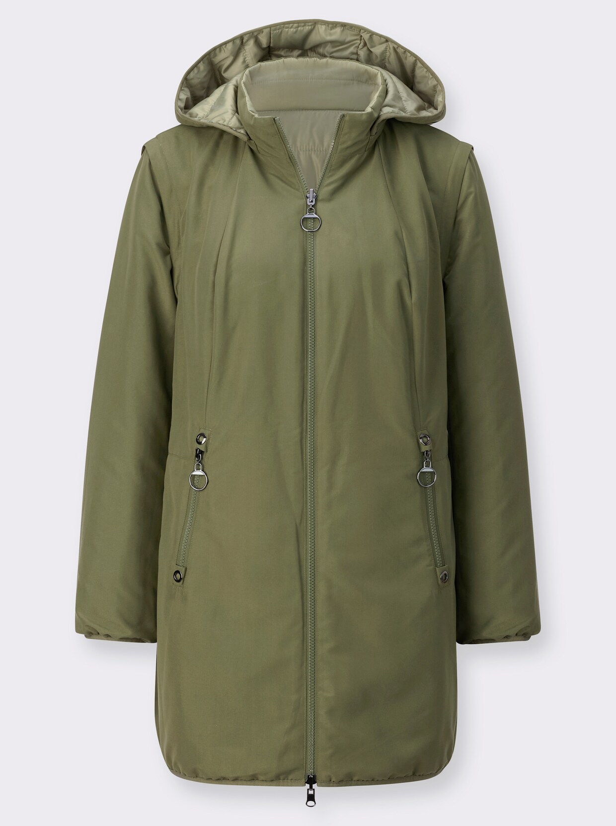Veste longue - vert roseau