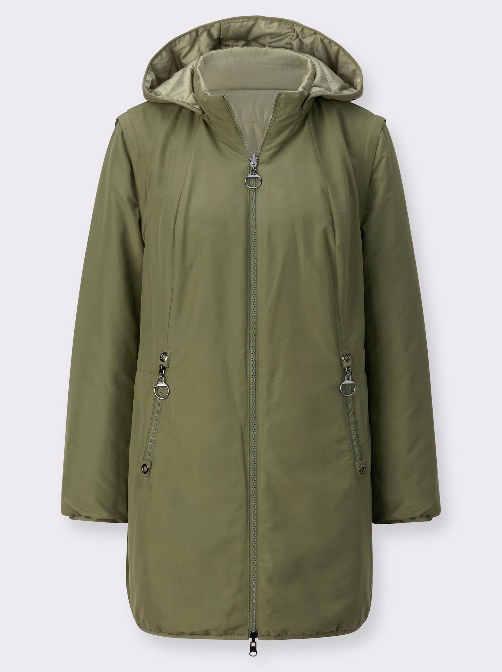 Longjacke mit Wendefunktion - schilf