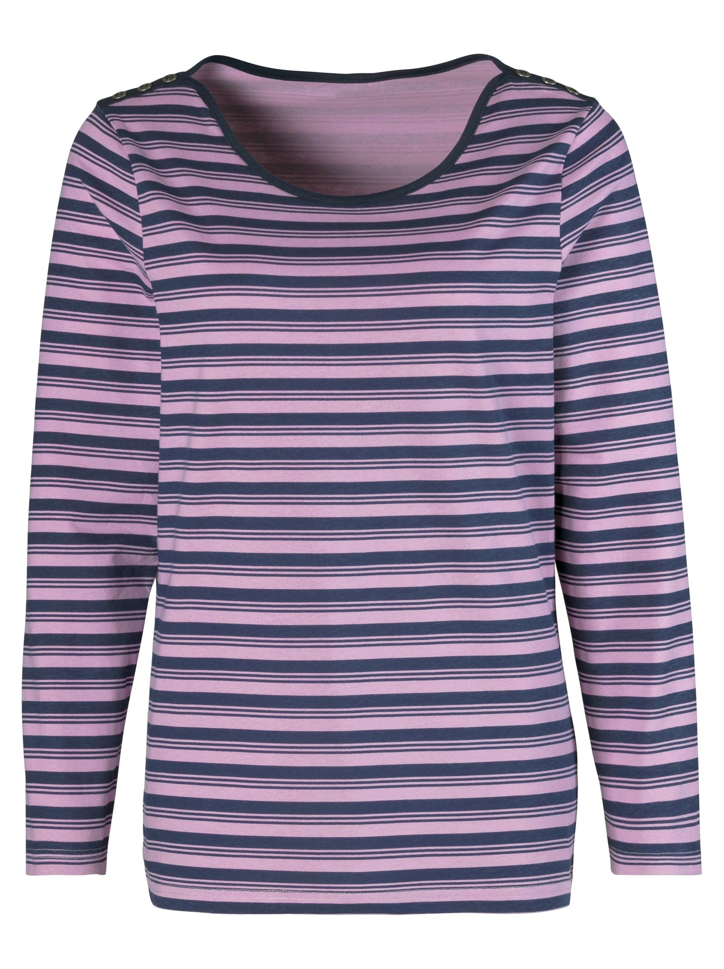 Shirt - flieder-geringelt