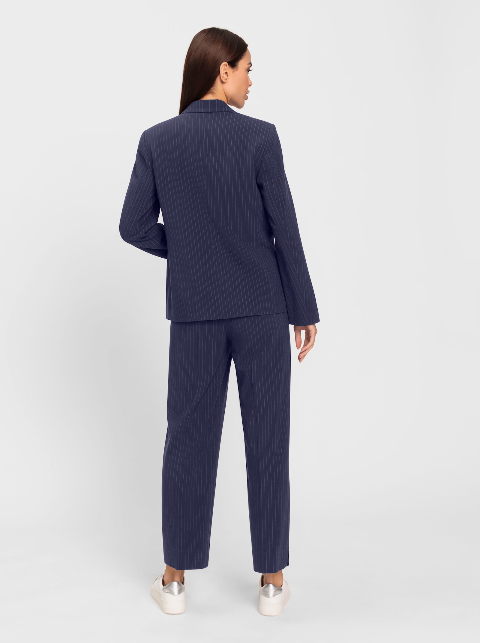 heine Costume avec fines rayures - marine