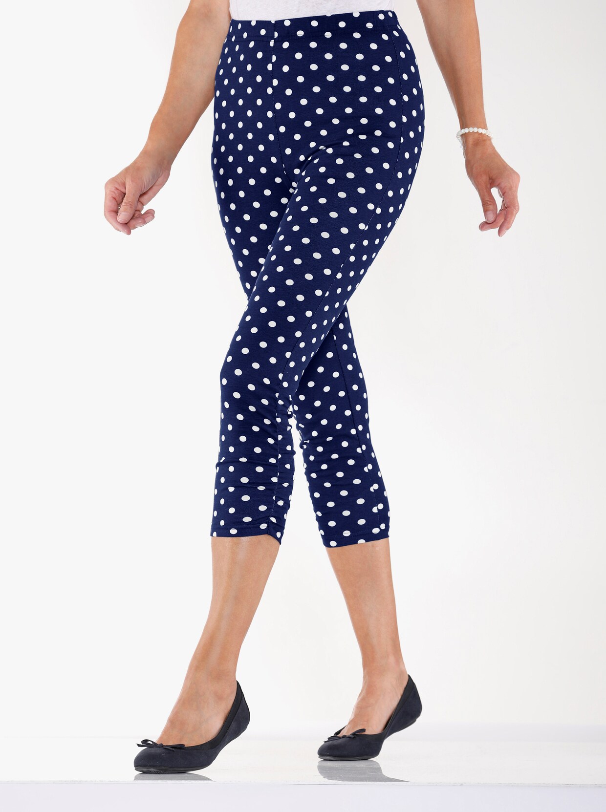 Legging - nachtblauw gedessineerd