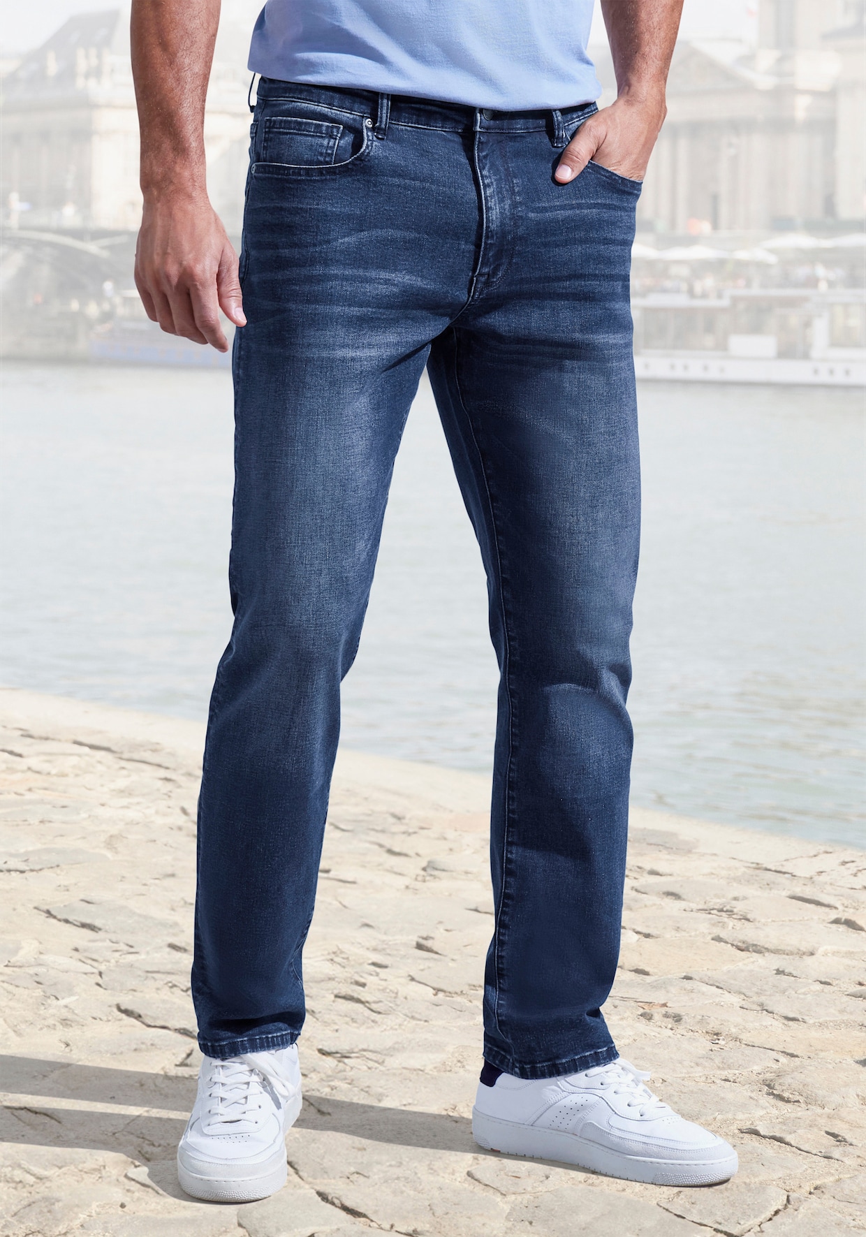 5-Pocket-Jeans - dark-blue-denim