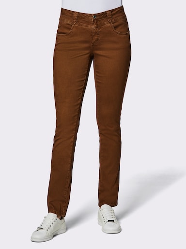 CREATION L PREMIUM Jeans in 4-Pocket-Form - braun