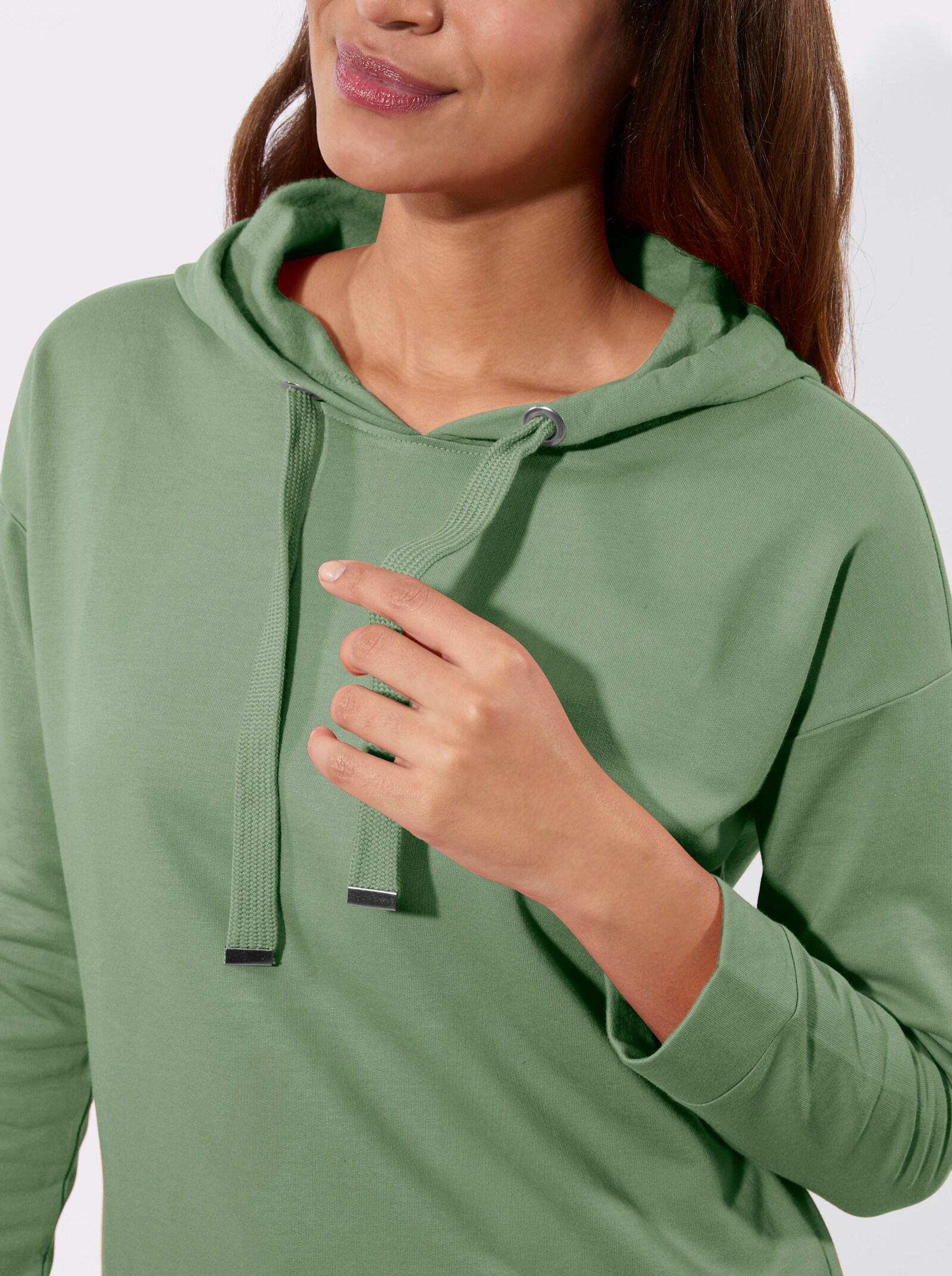Sweatshirt mit Kapuze - eucalyptus