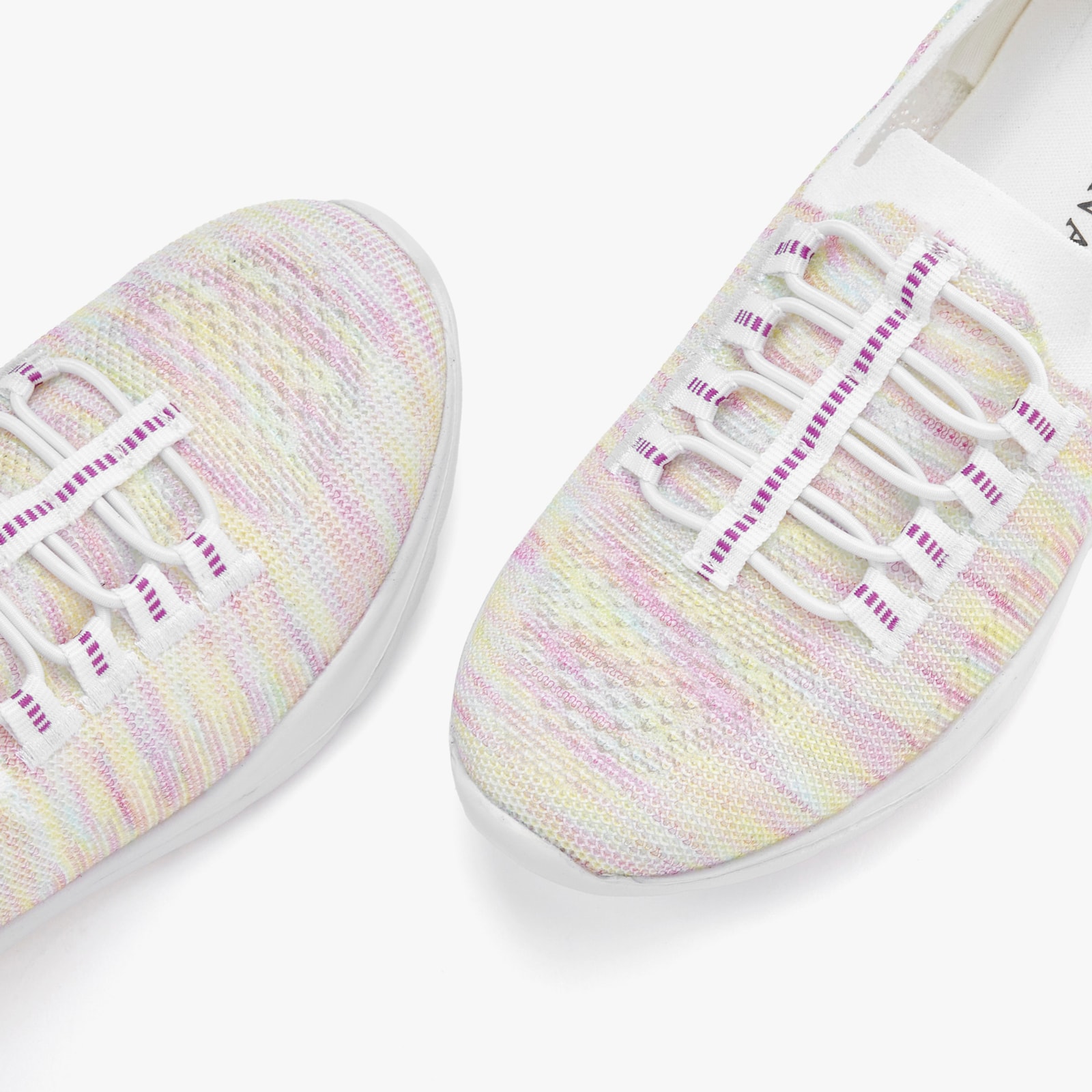 LASCANA Sneaker - gelb/pink meliert