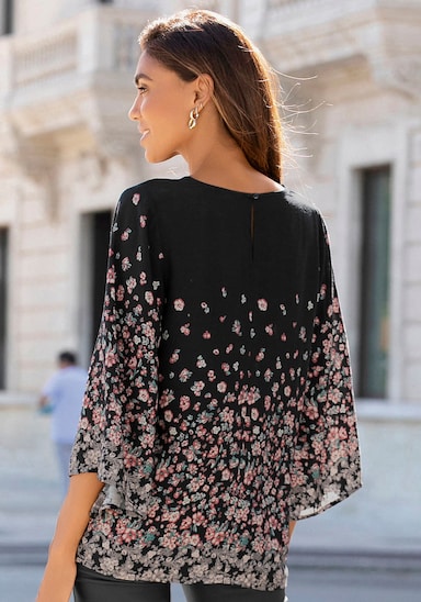 LASCANA Blouse met print - zwart geprint