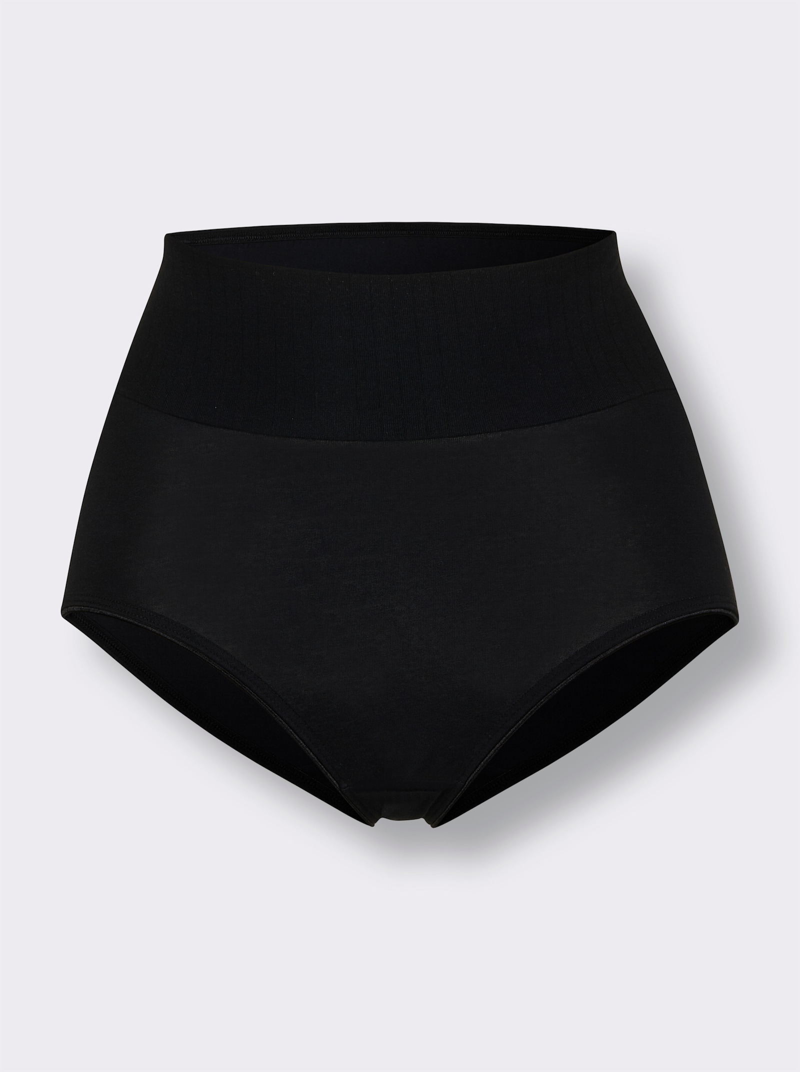 wäschepur Taillenslip mit Ripp-Einsatz - schwarz