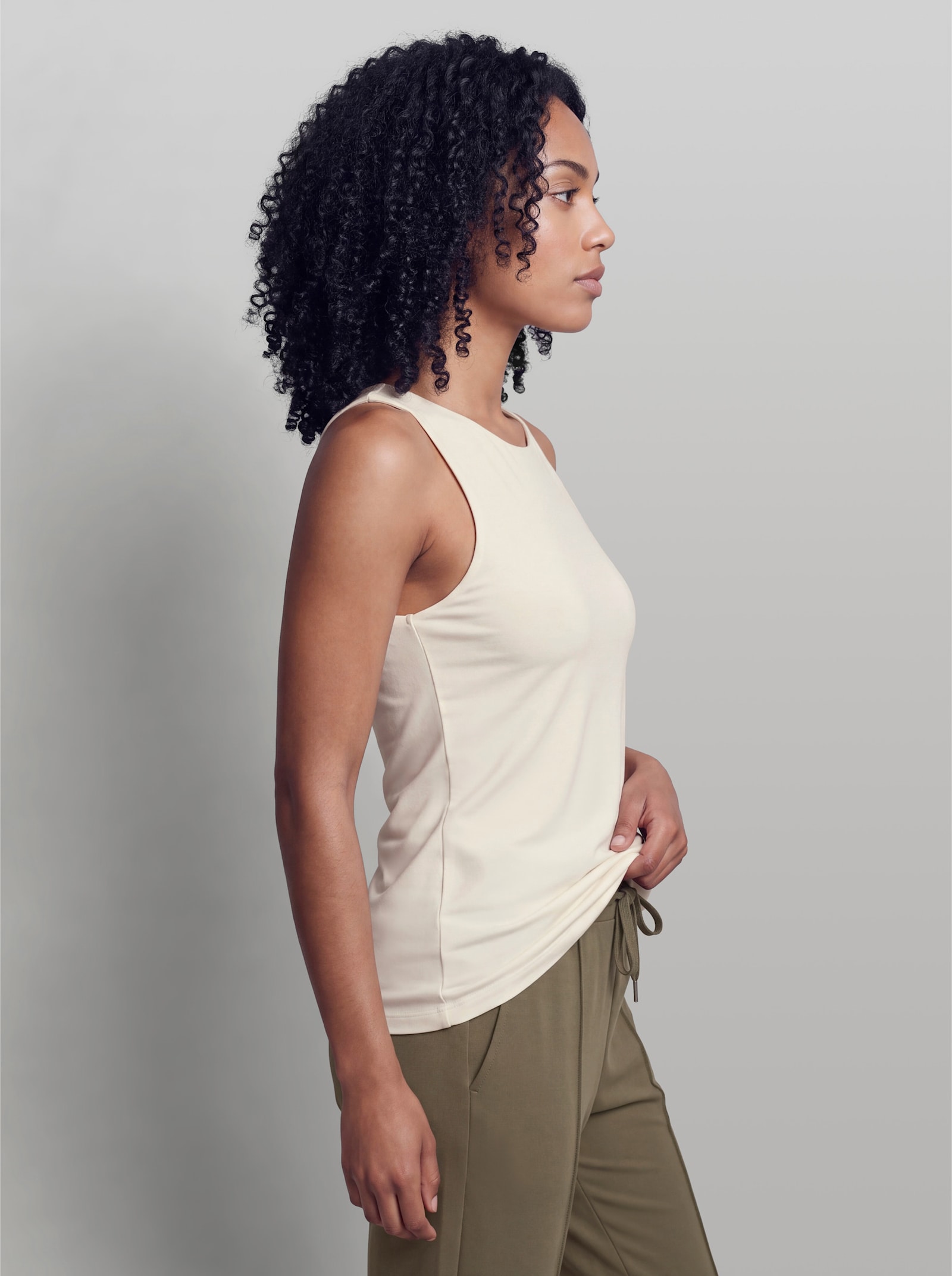 heine Shirttop mit Rundhals-Ausschnitt - ecru