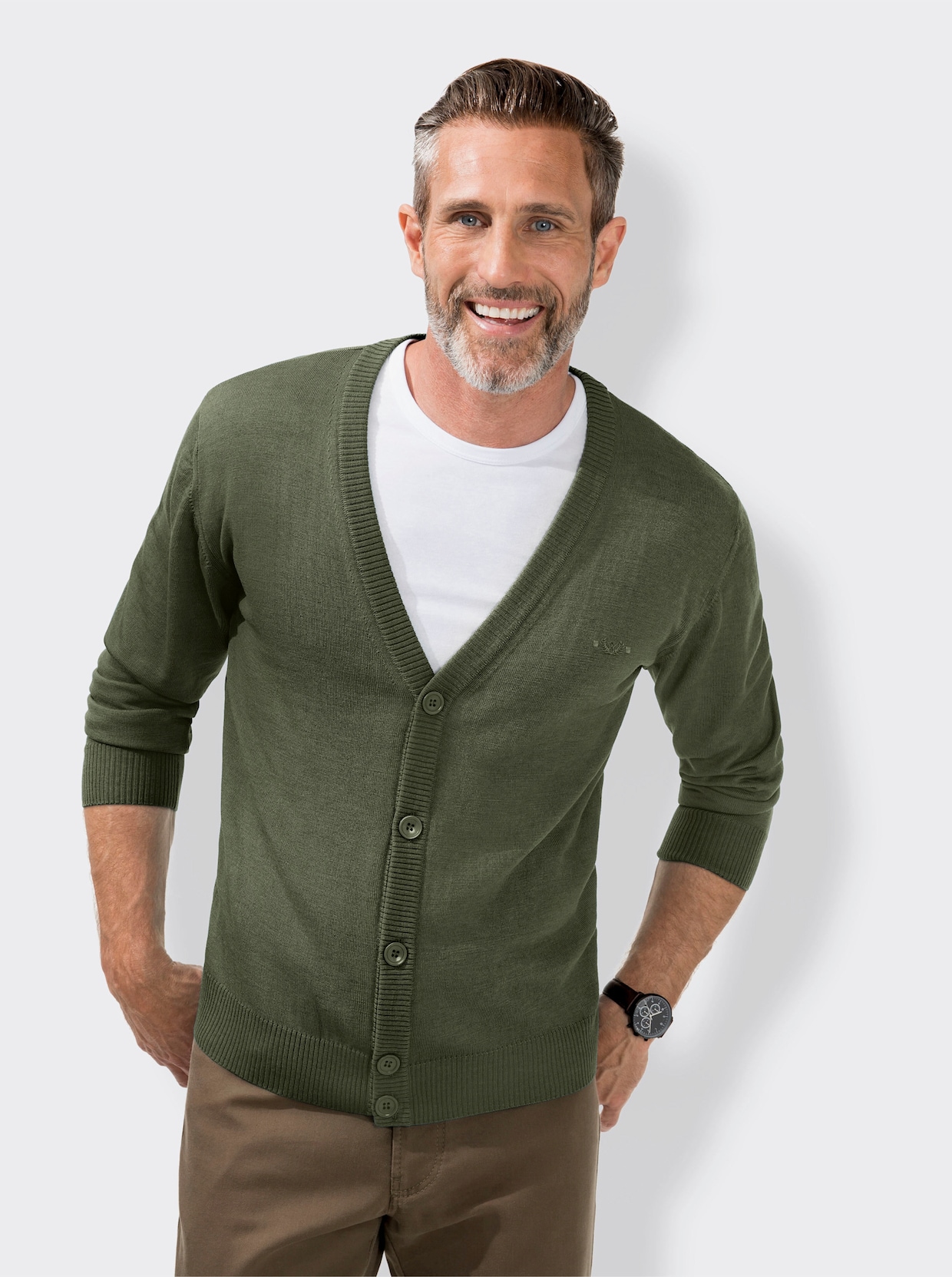 Marco Donati Cardigan - kaki