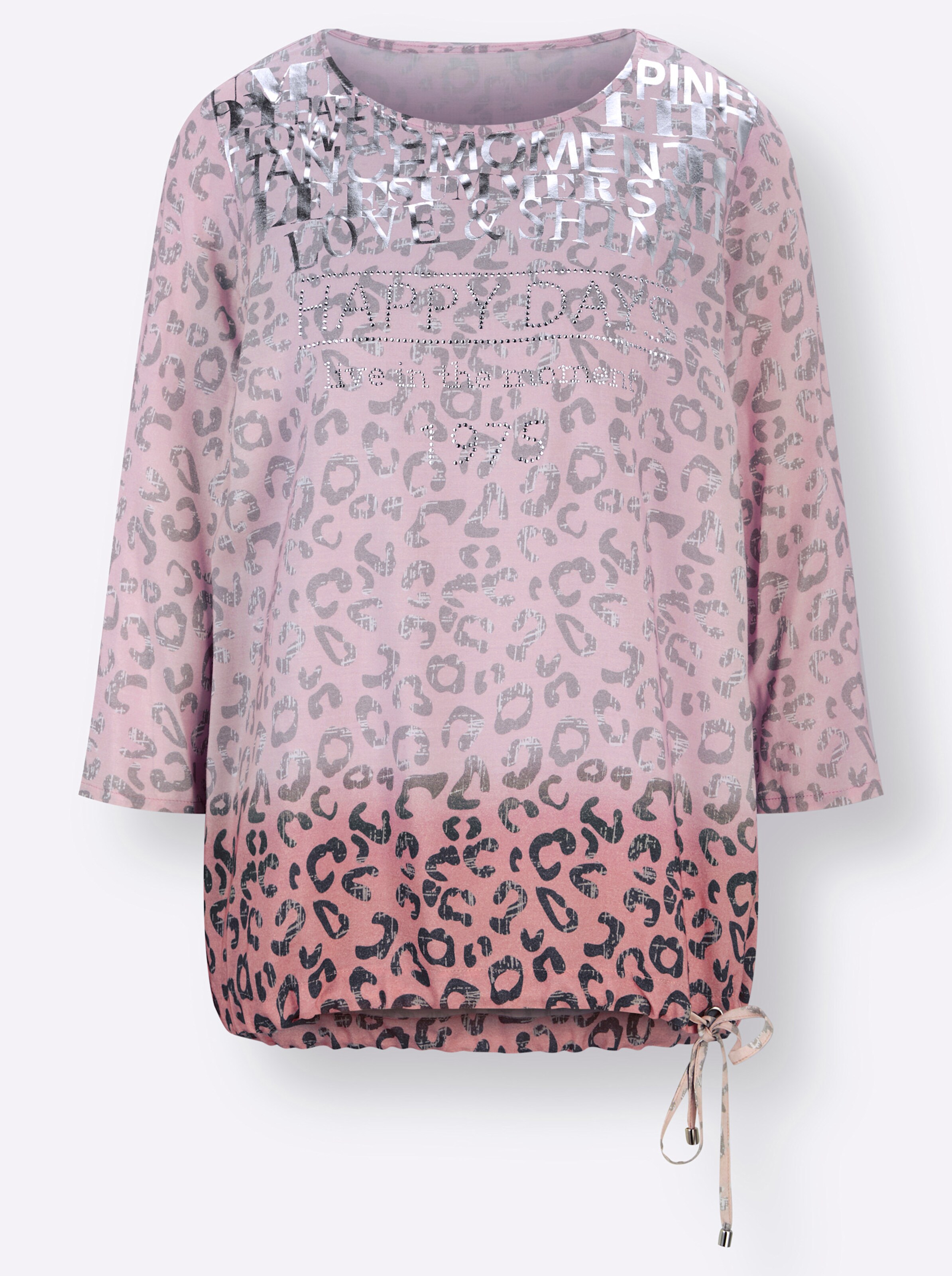 Witt Weiden Damen Schlupfbluse hellrosé gemustert  - Onlineshop Witt Weiden