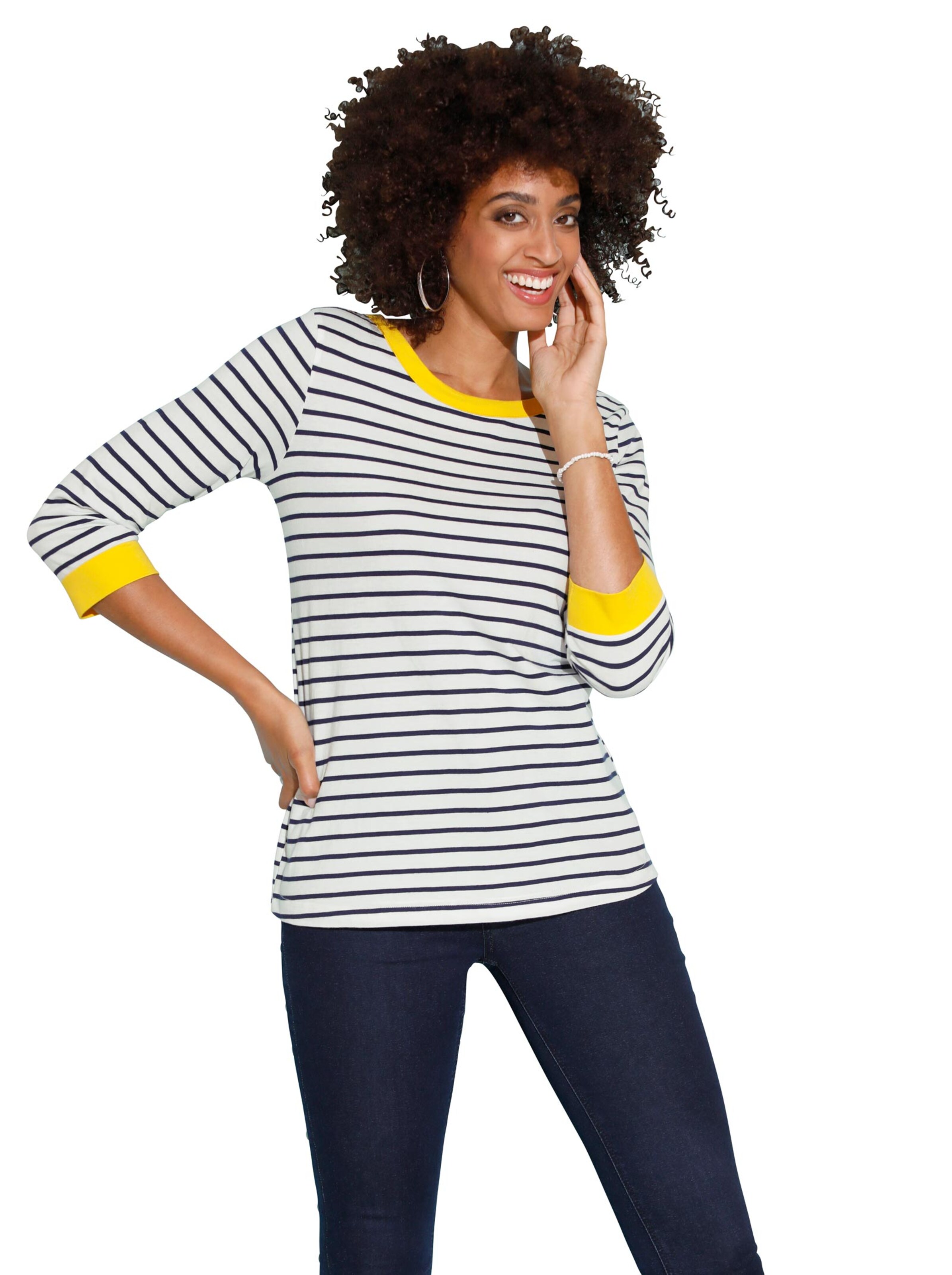 Shirt - nachtblau-geringelt