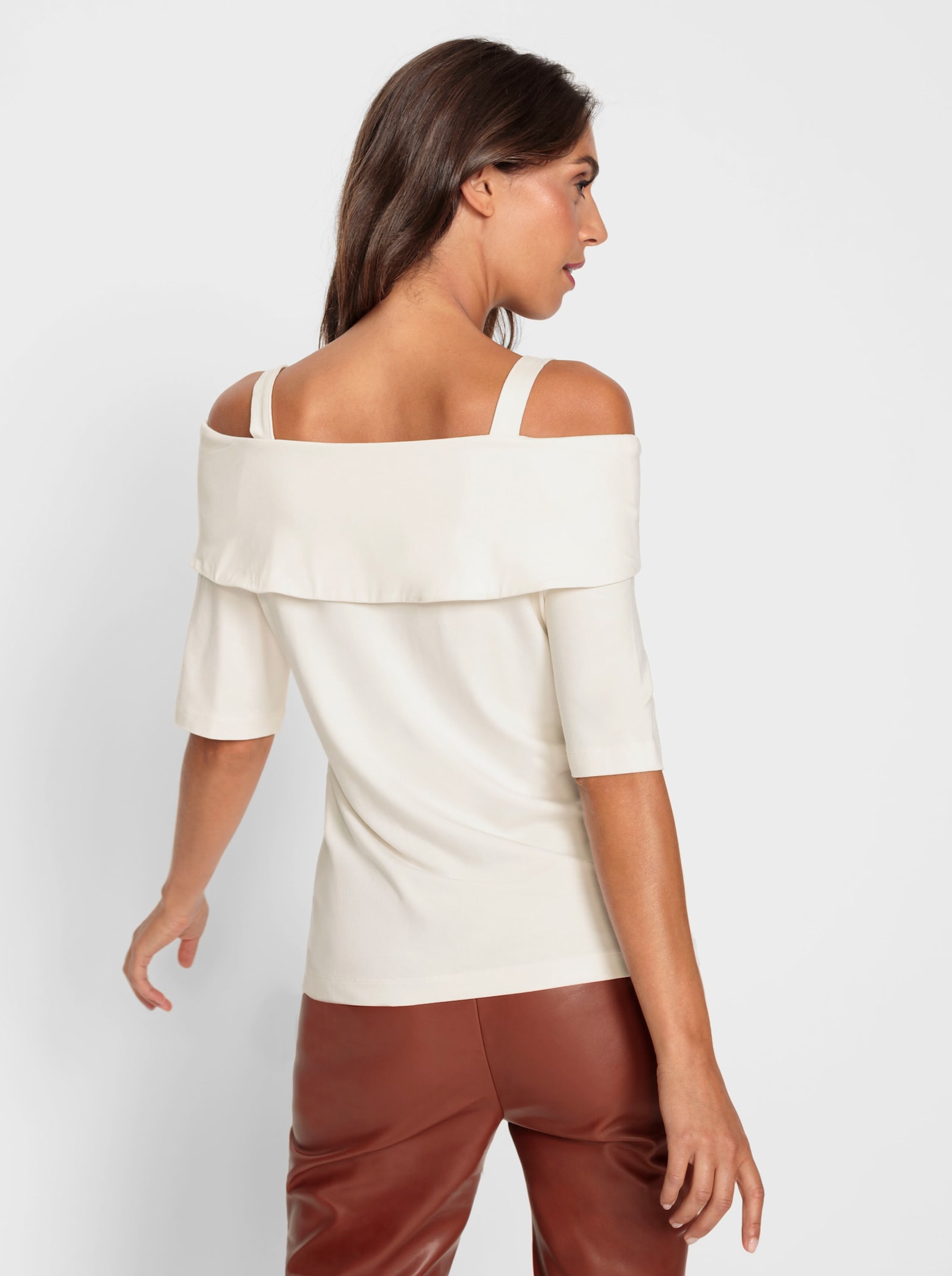 heine Carmenshirt met korte mouwen - ecru