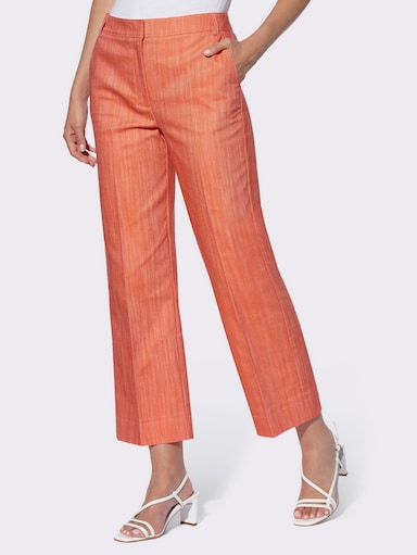 heine Bügelfaltenhose - orange-champagner-meliert