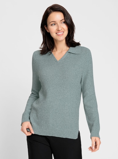 Polopullover - jade-meliert