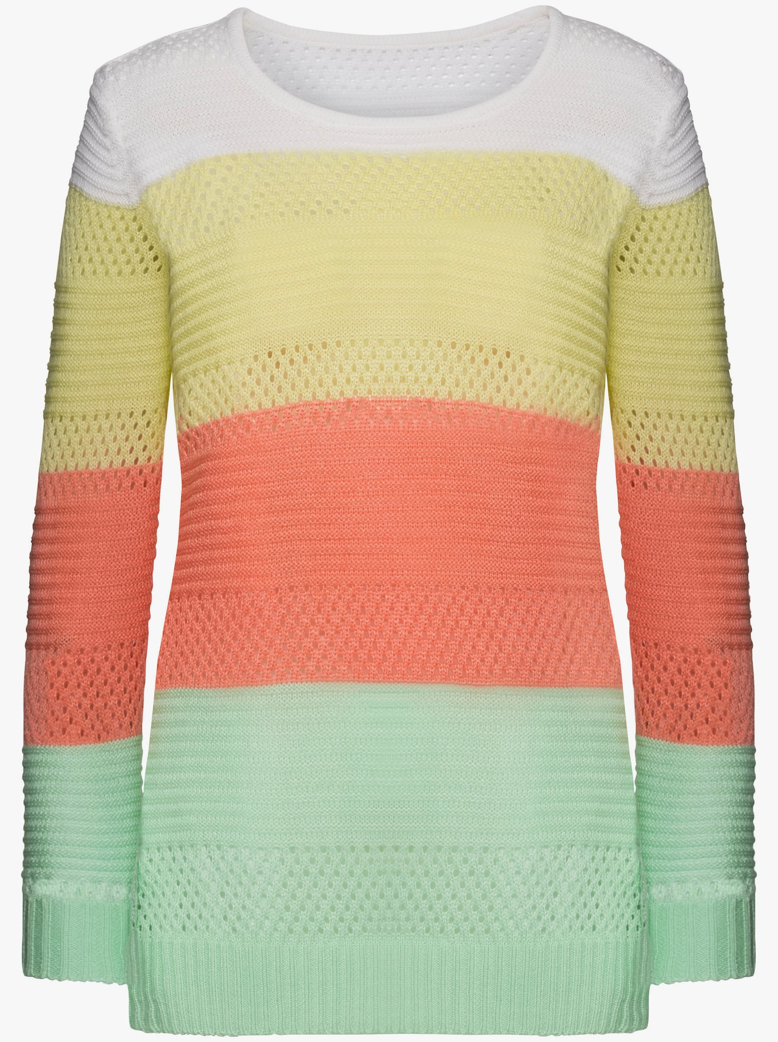 Rundhalspullover in Sommerqualität - bunt