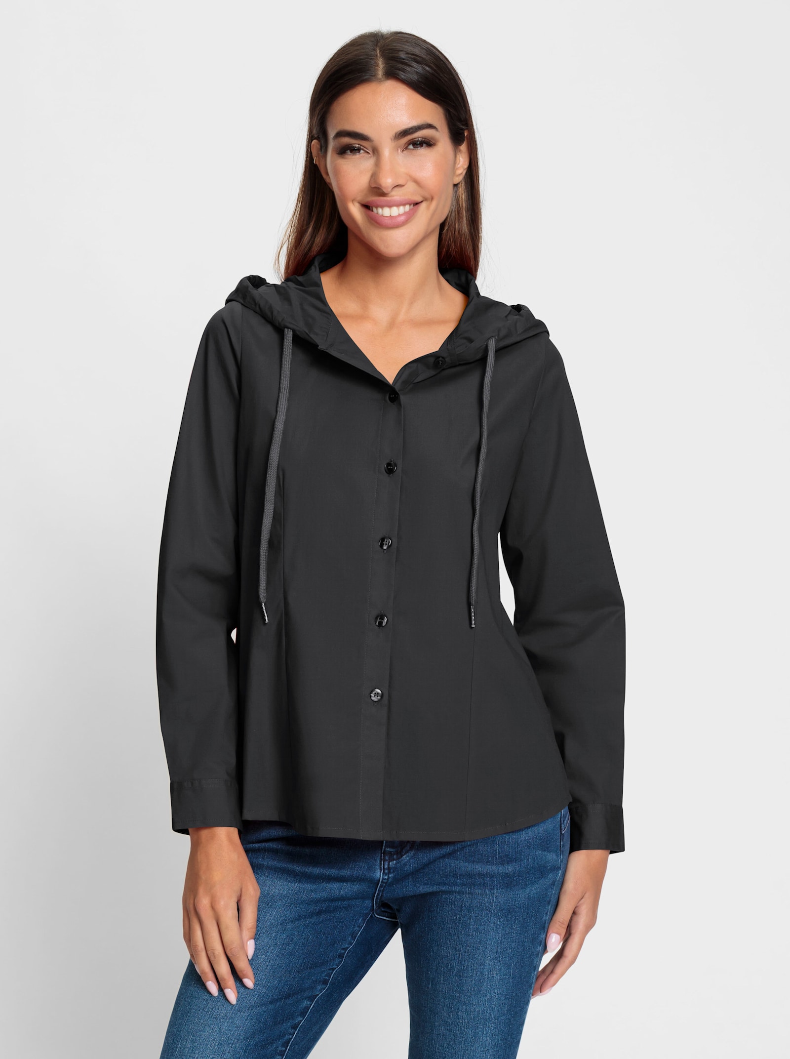 heine Chemisier avec capuche - noir