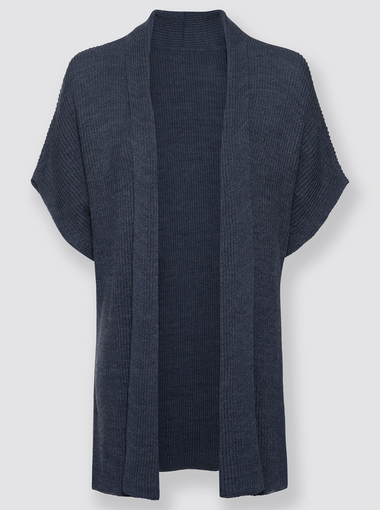 Strickweste - marine-meliert