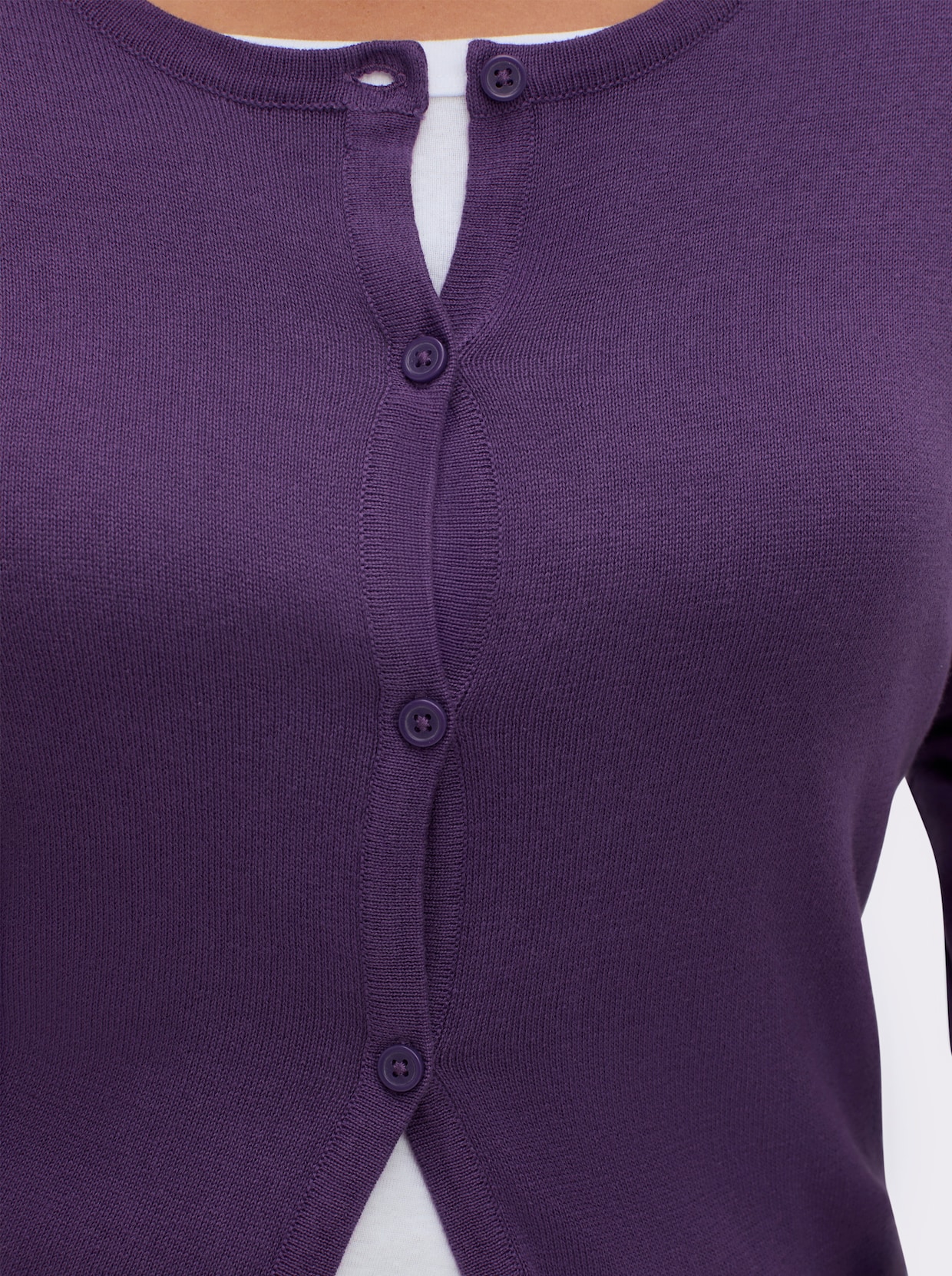 Strickjacke aus reiner Baumwolle - lila