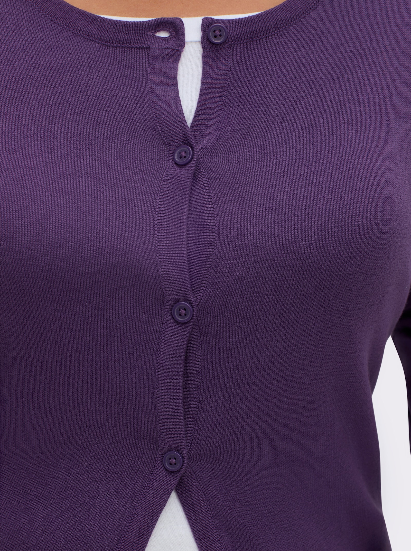 Strickjacke aus reiner Baumwolle - lila