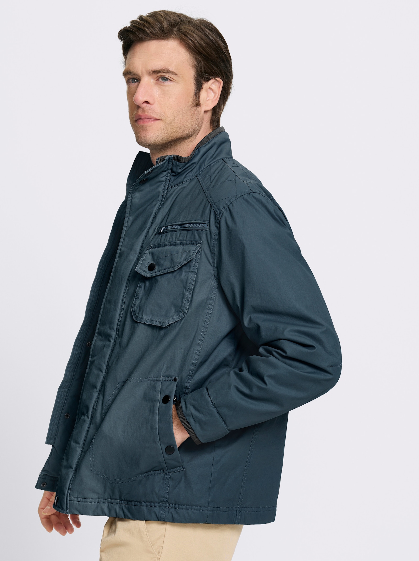 Marco Donati Jacke mit 7 Taschen, winterwarm wattiert - dunkelblau