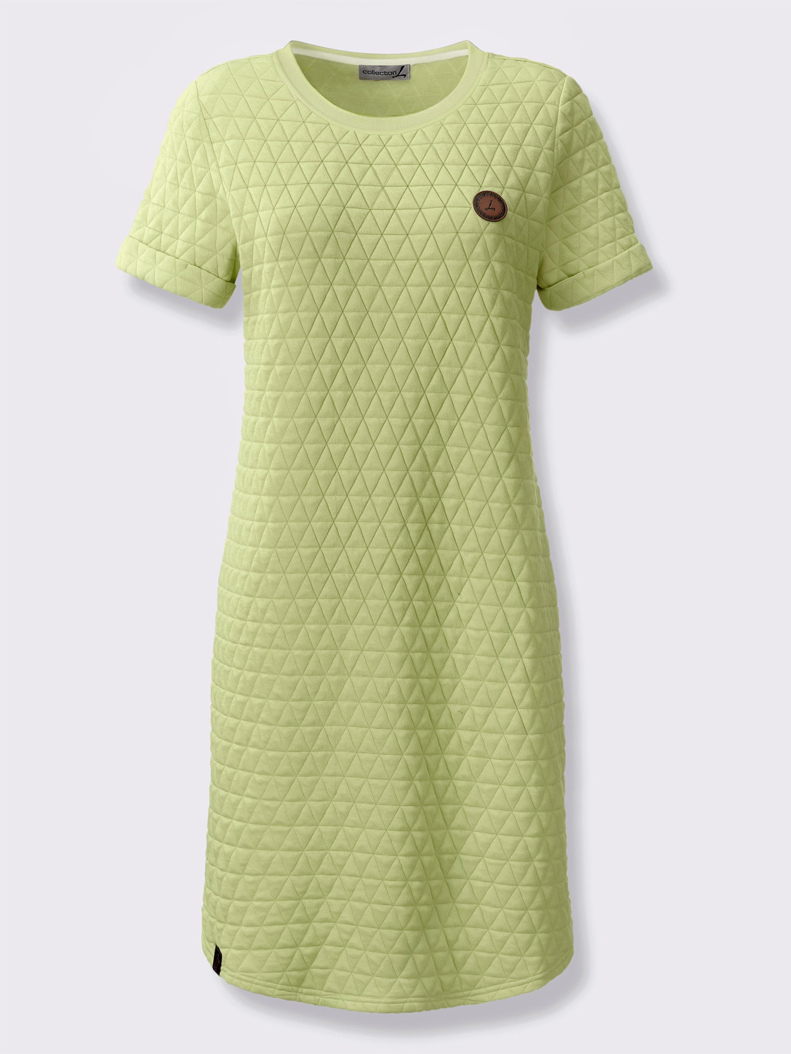 Sommerkleid im Jacquard-Muster - pistazie