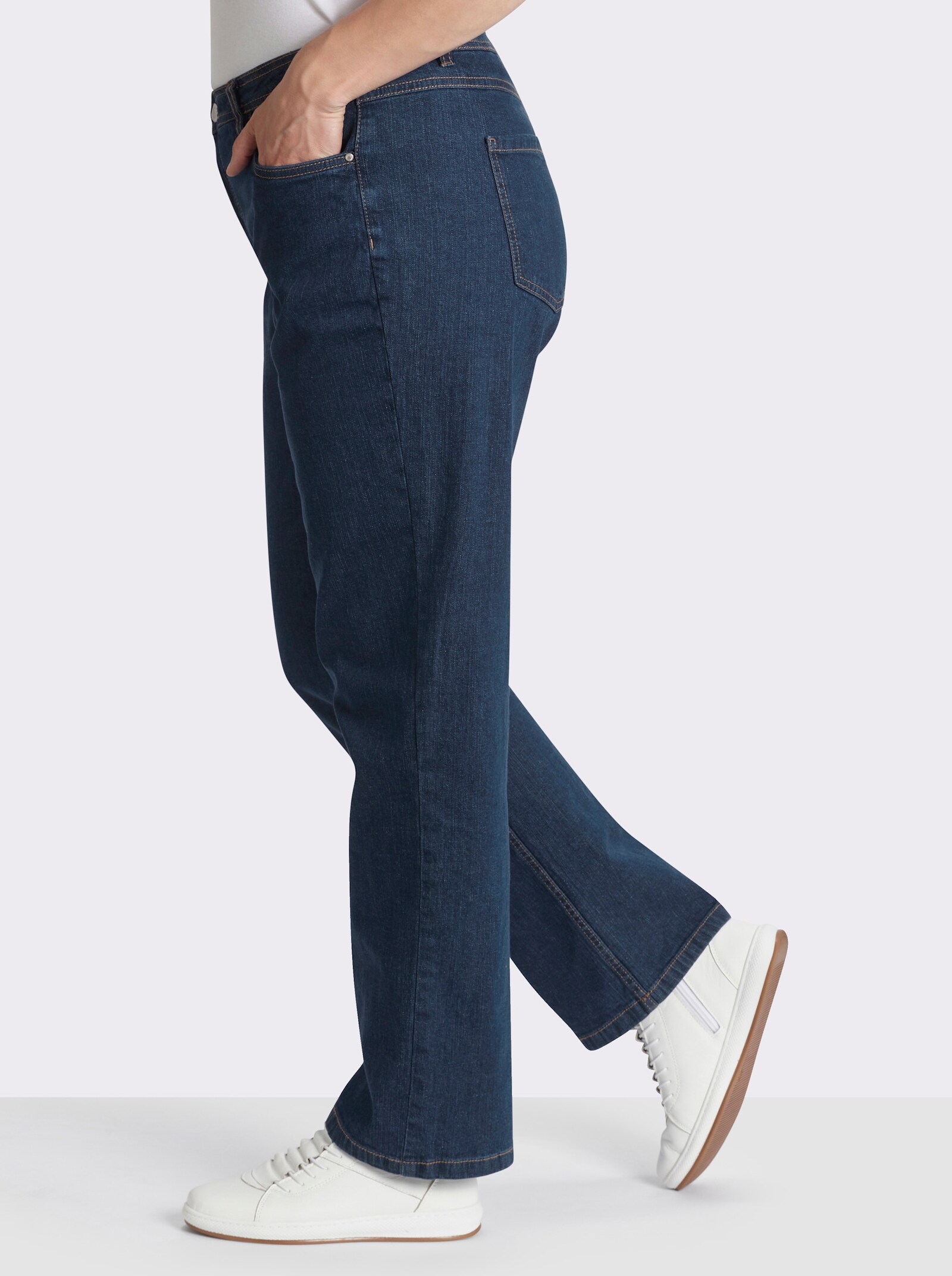 5-Pocket-Jeans mit lässig weiten Beinen - blue-stone-washed