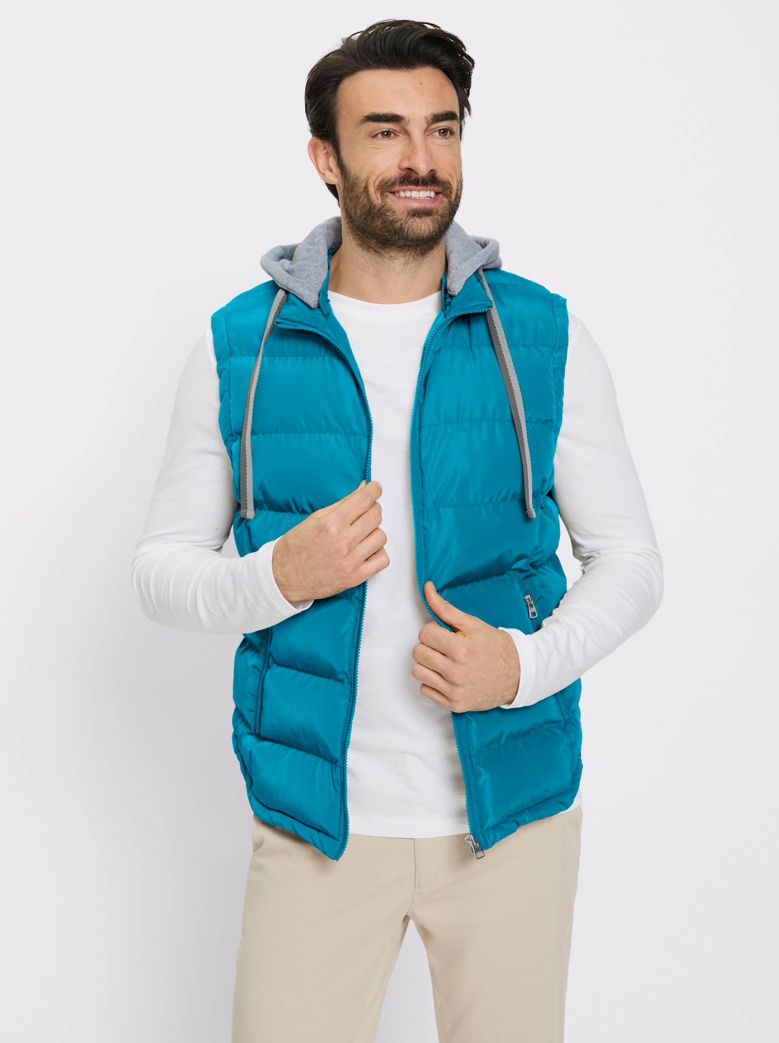 Marco Donati Steppweste mit Kapuze, abtrennbar - topas