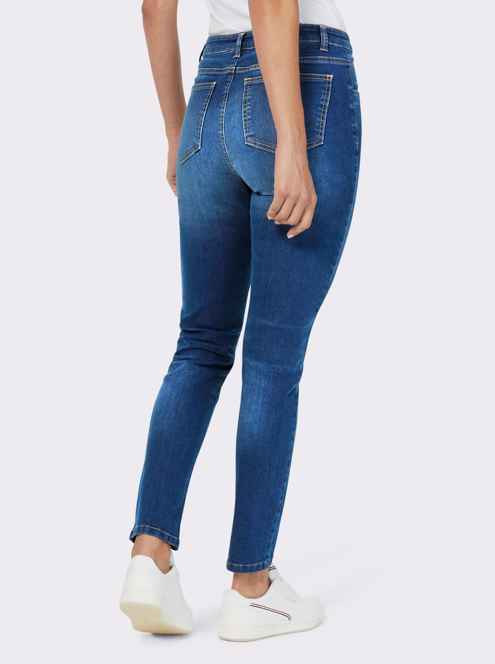 heine Jeans mit Teilnungsnähten - blue-stone-washed
