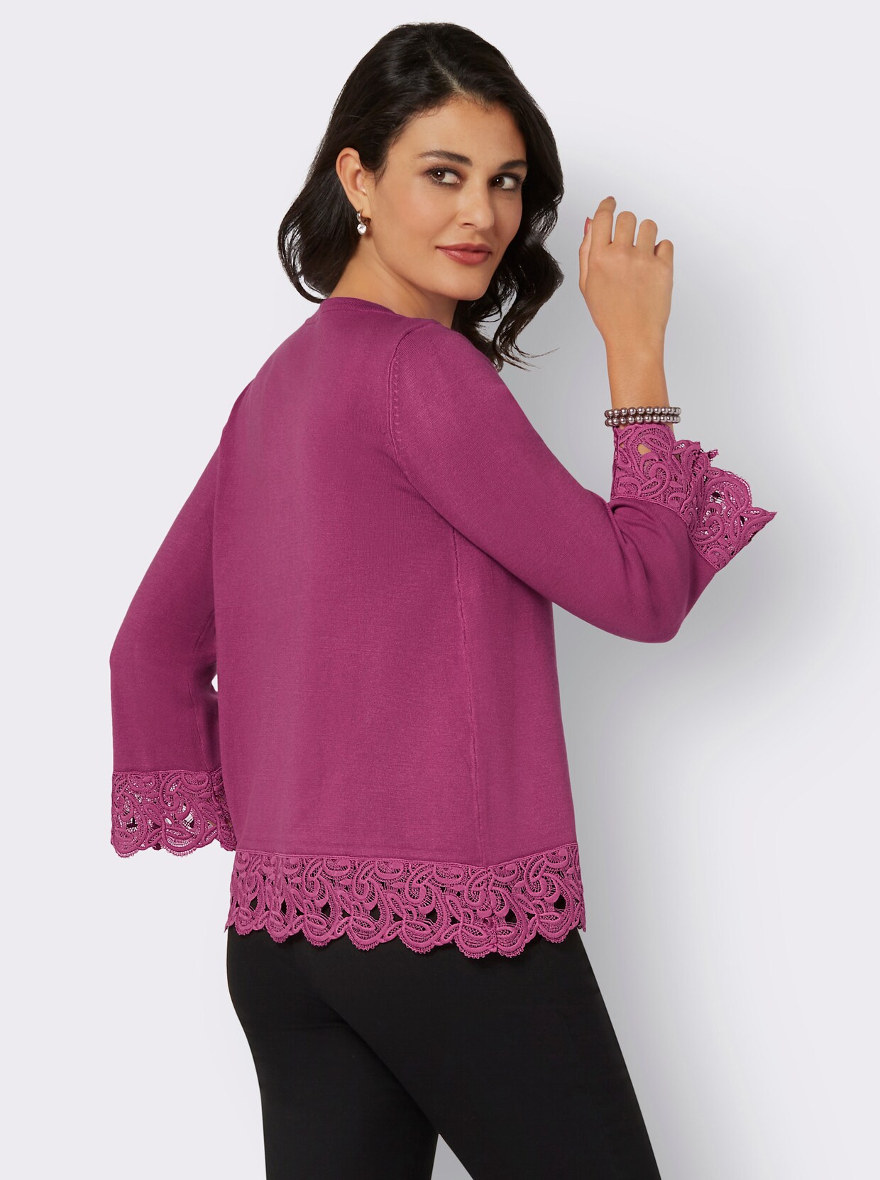 Pull en tricot fin - bruyère