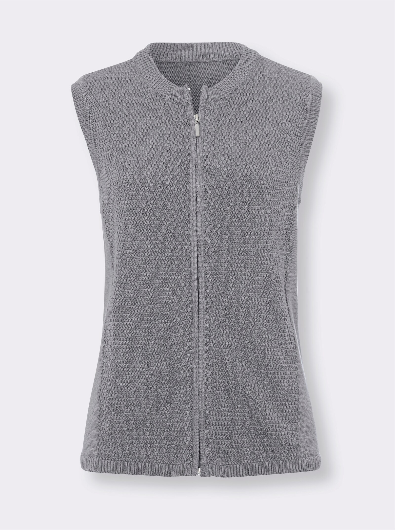 Kofta med hel dragkedja - stengrå