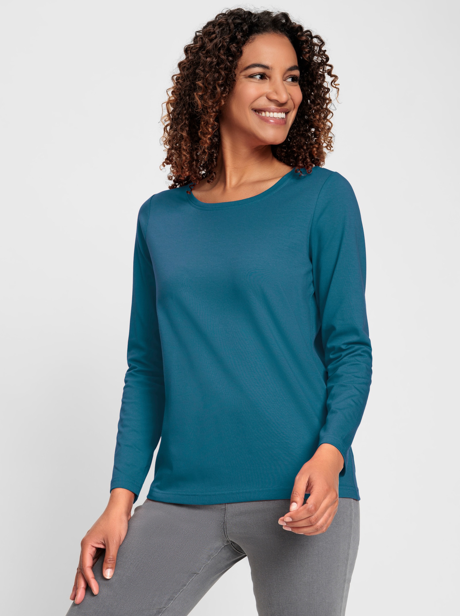 Rundhalsshirt mit zertifizierter Baumwolle - topas