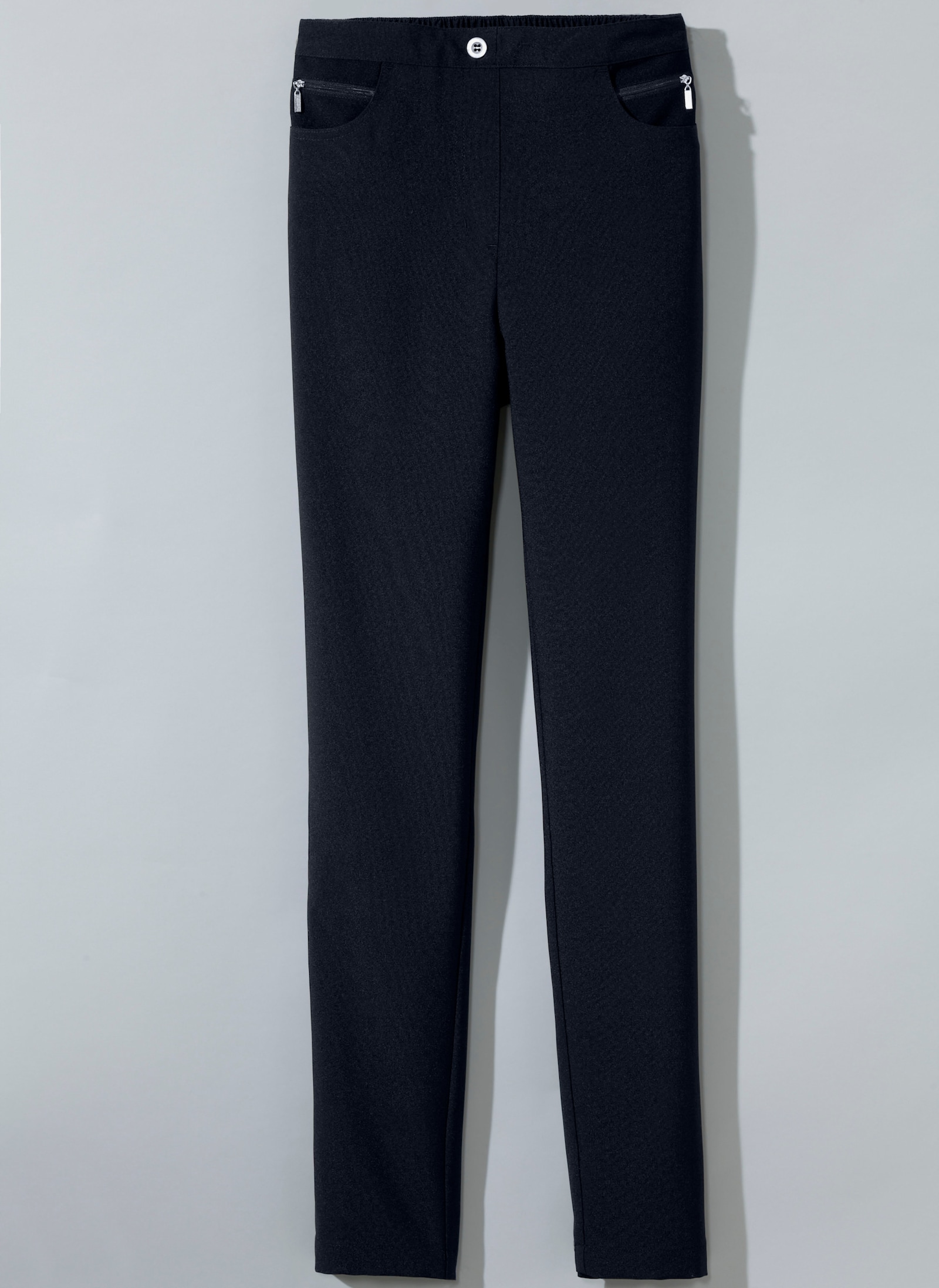 Bengalinhose mit Zierreißverschlüssen - schwarz