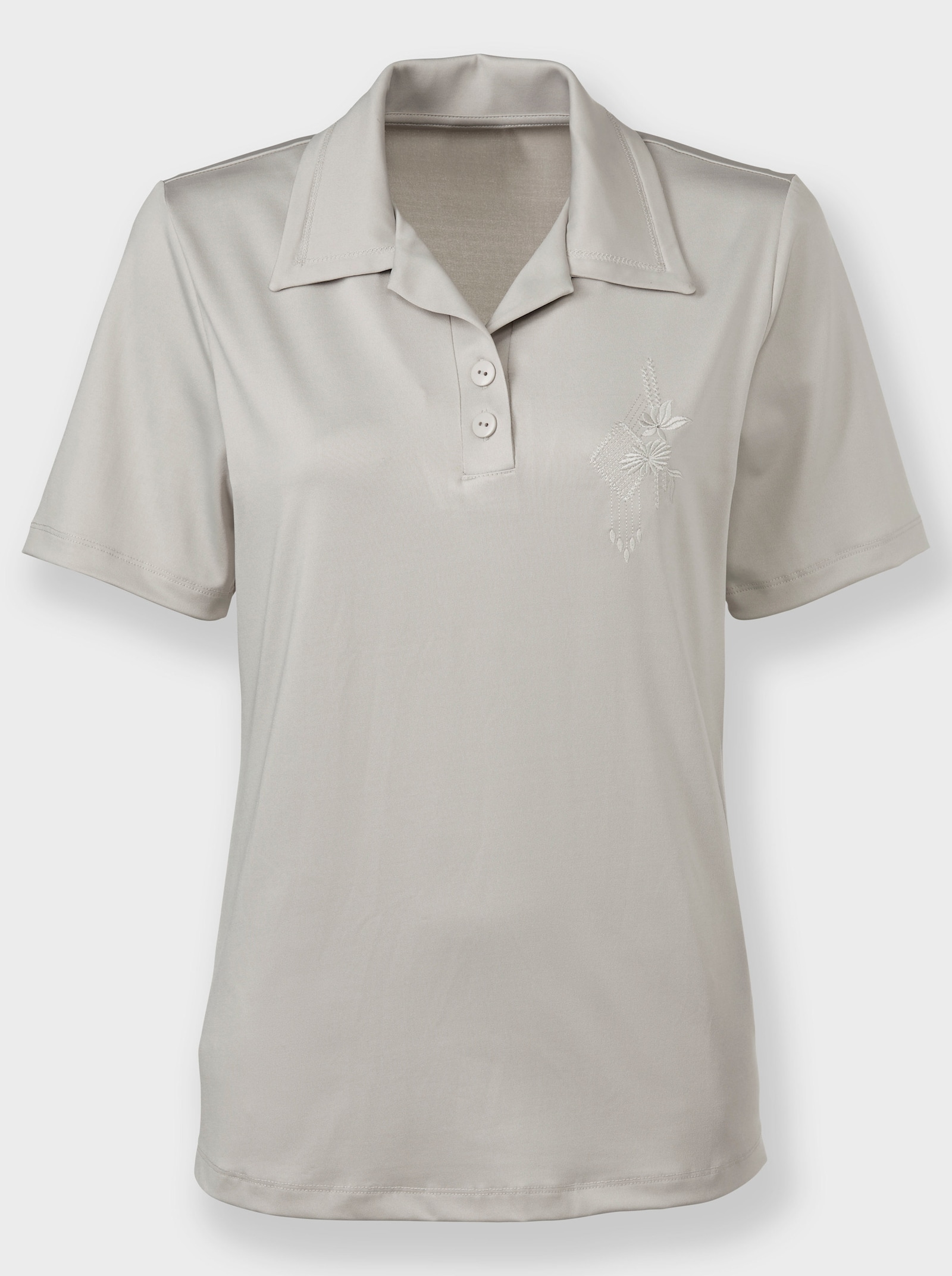 Poloshirt met stijlvolle glans - lichtgrijs